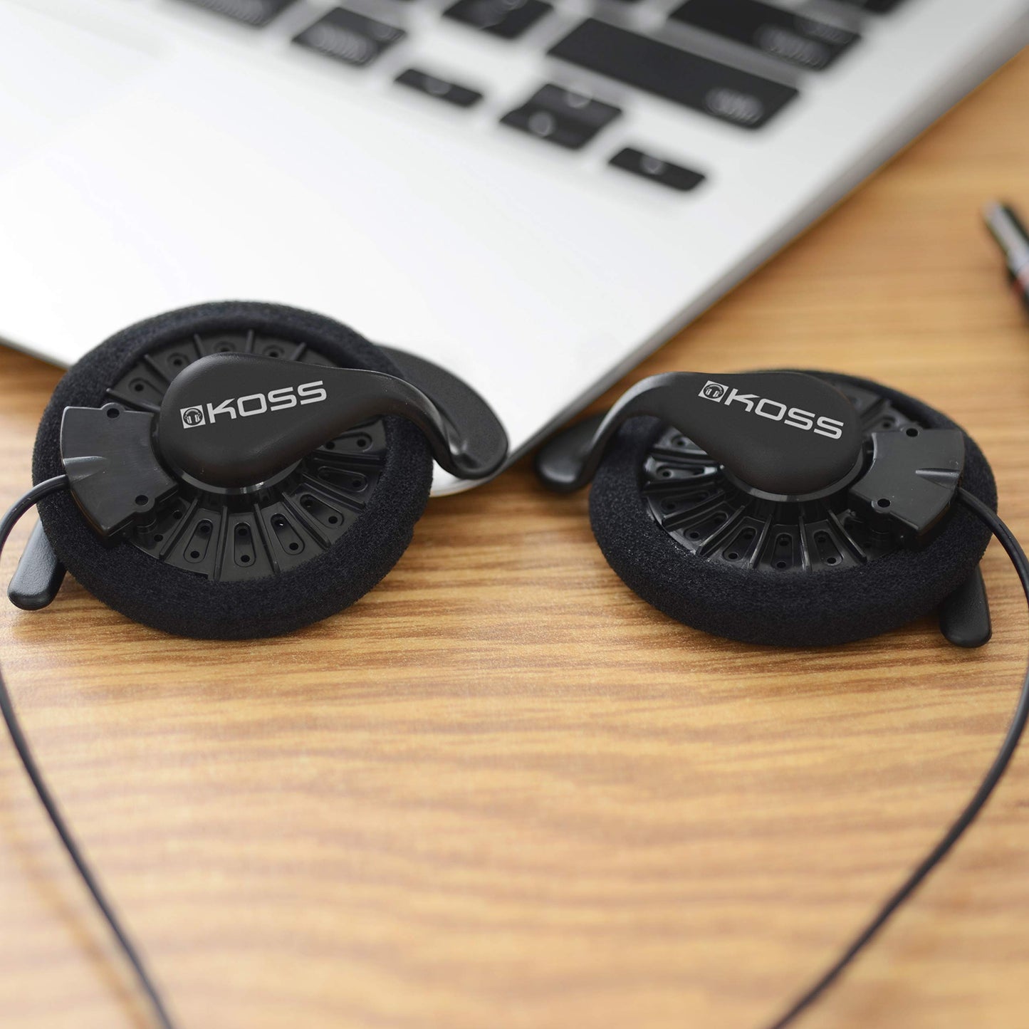 Koss KSC35 Ear Clip Headphones, Pivoting Ear Clip Design, Lightweight, Wired 3.5mm Plug, Black