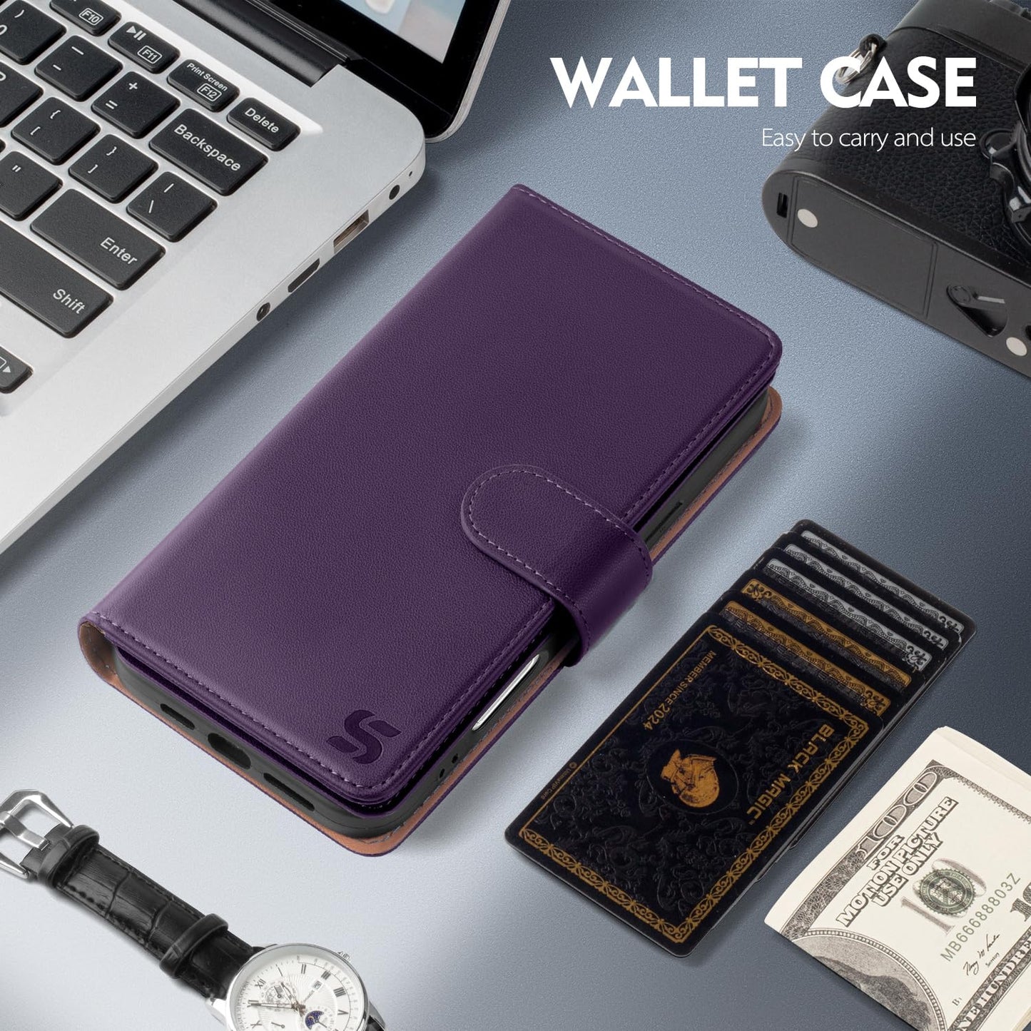 Shieldtop Compatible with iPhone 16 Pro Max Wallet Case with Card Holder,Women Men RFID Blocking PU Leather Flip TPU Protective Cover Credit Card