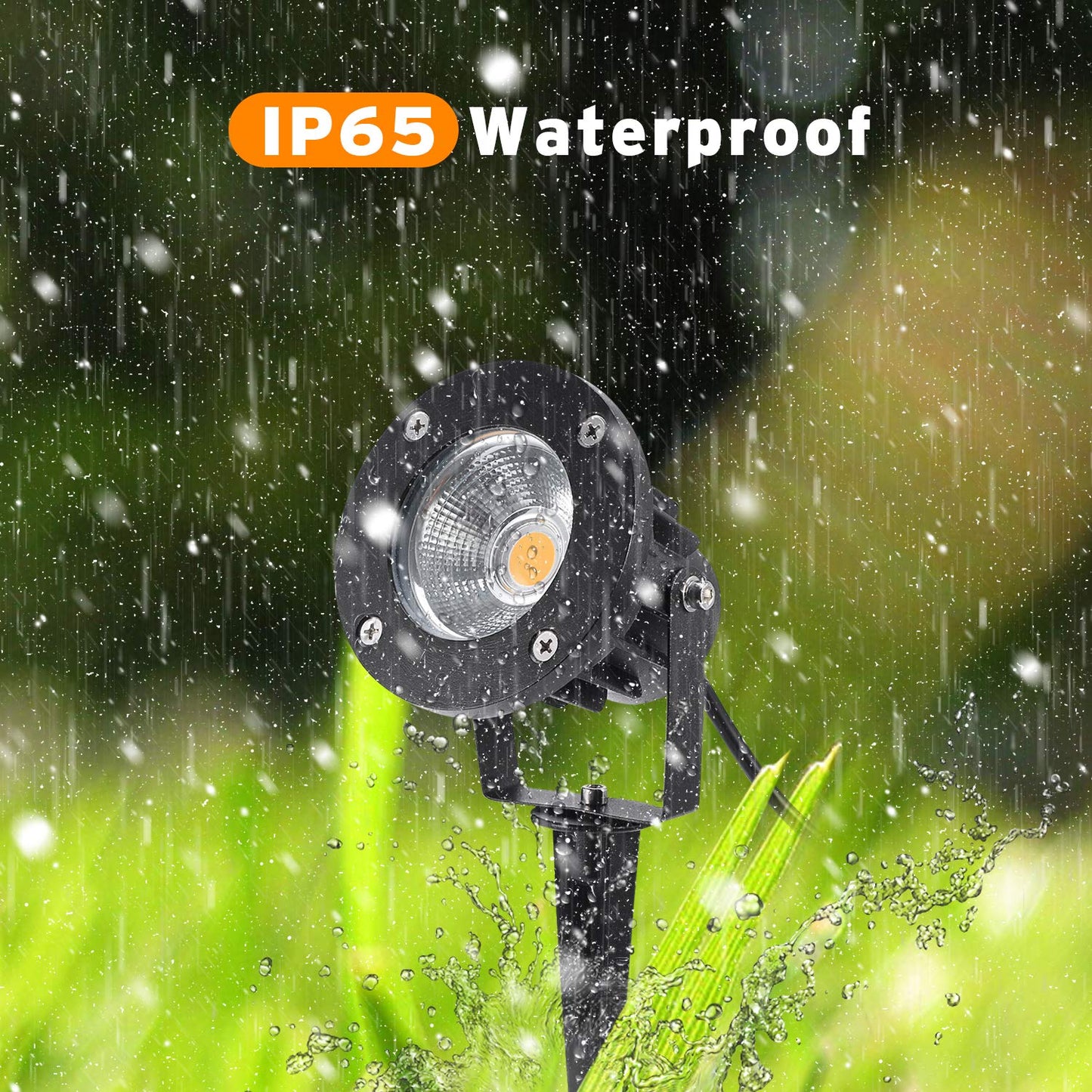 LCARED Led Landscape Light High Power 18W ,120V AC ,Warm White Waterproof Landscape Spotlights for Yard,Patio,Lawn, Wall, Flood,Driveway (2 Packs)