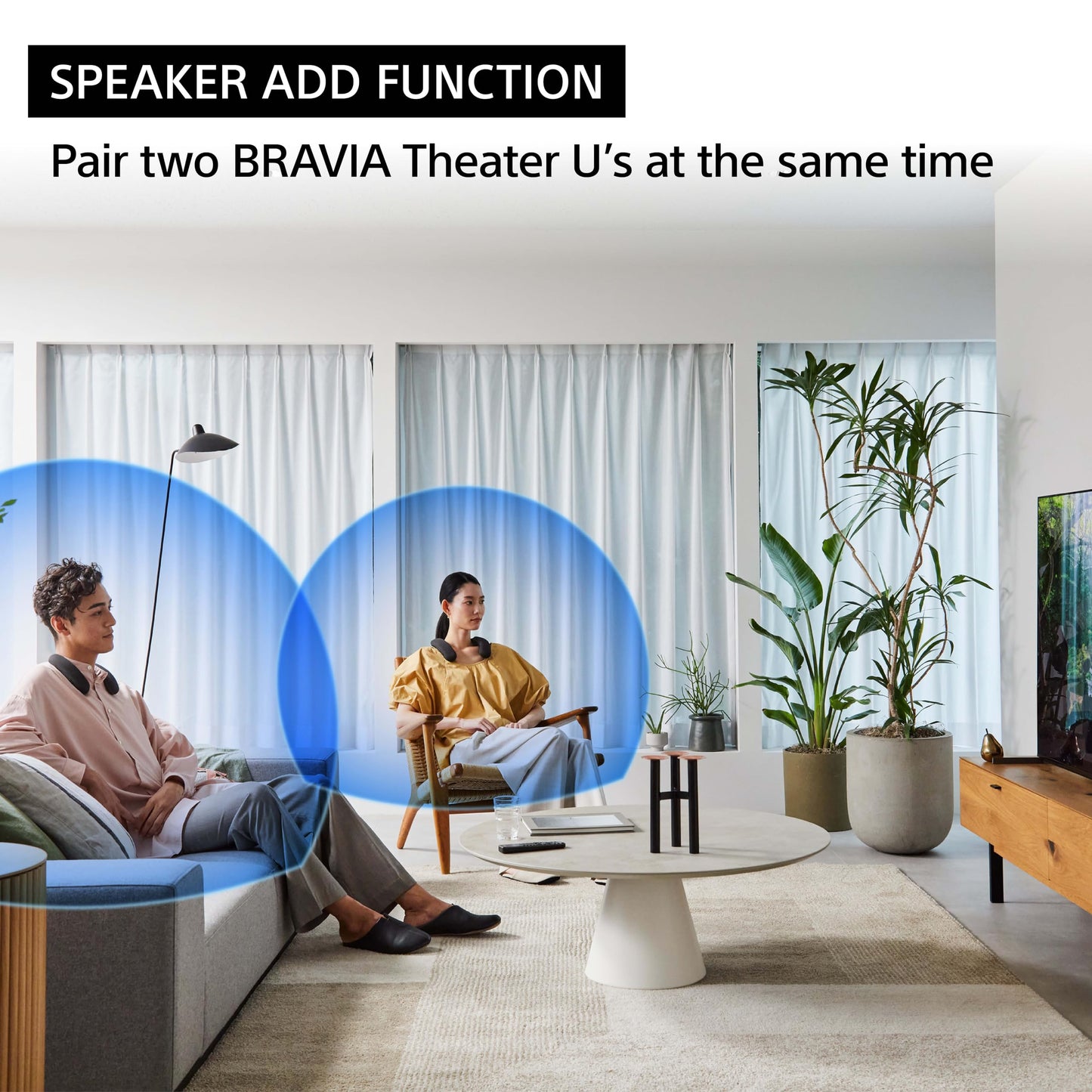 Sony BRAVIA Theater U Wireless Wearable TV Speaker with Bluetooth, Personalized Home Theater Audio, Gaming Compatibility, Built-in mic, 12 Hour
