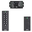 Visionis VIS-3200 Outdoor IP65 Black Access Control Kit with Wireless RFID Keypad, Exit Button, Receiver, 433 MHz 165 Ft Range with 500 Users