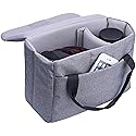 BOMKEE Camera Inserts Protective Bag Padded Insert Camer Cube Water Resistant DSLR SLR Case Foldable Liner for Sony,Canon,Nikon,Olympus Camera Lens