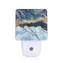 ZTHLL Blue Indigo Marble Night Light, Night Light Plug into Wall with Dusk to Dawn Sensor, LED Lamp Energy Saving Lights for Men Women Boys Girls,Lamp