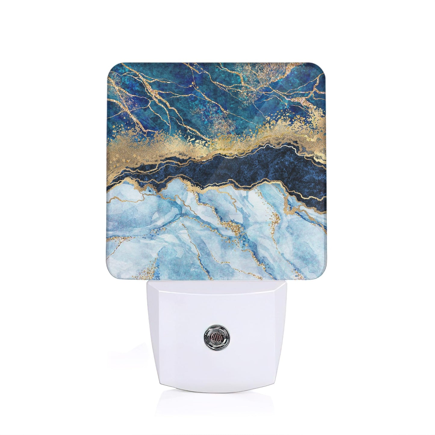 ZTHLL Blue Indigo Marble Night Light, Night Light Plug into Wall with Dusk to Dawn Sensor, LED Lamp Energy Saving Lights for Men Women Boys Girls,Lamp