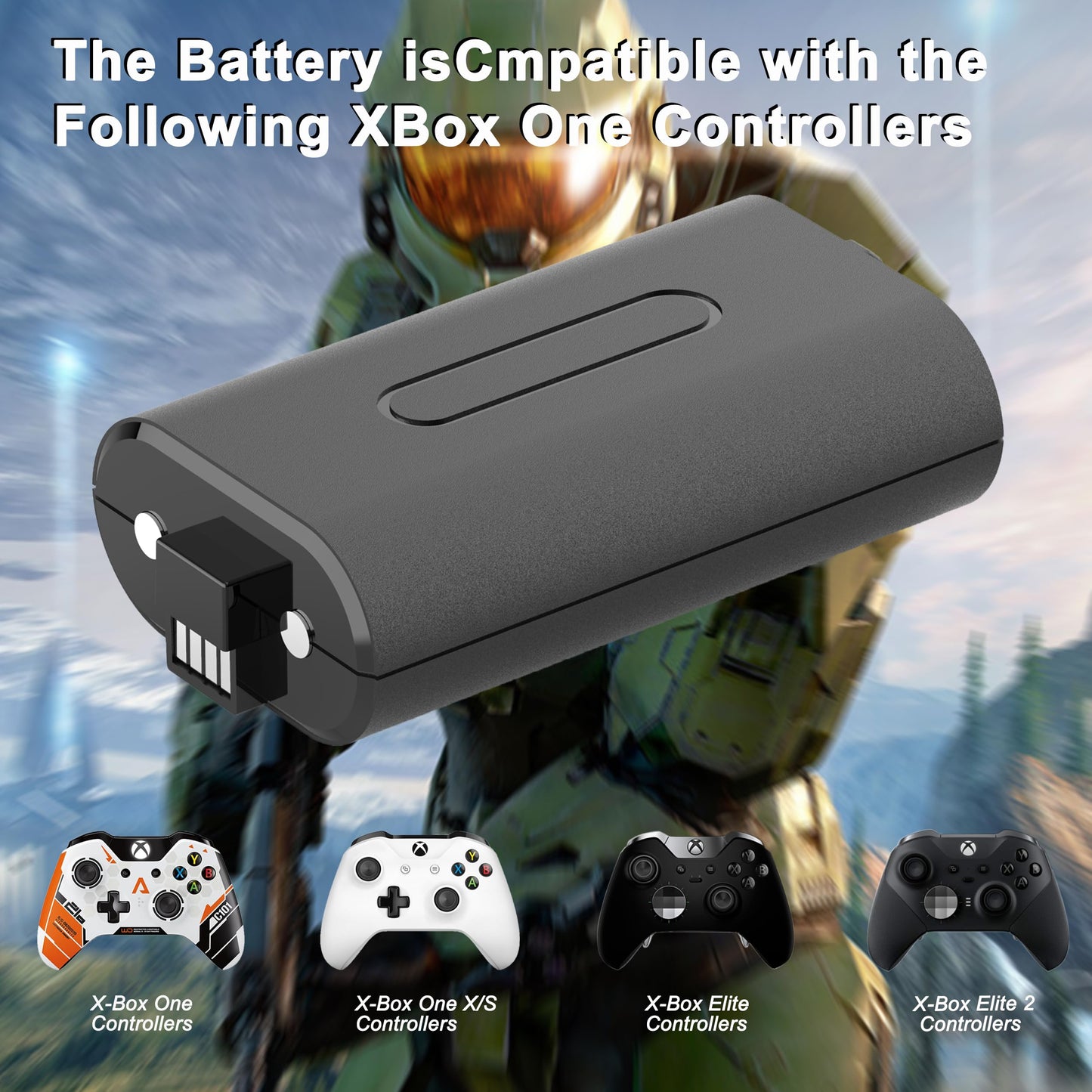 Dowchowsure Rechargeable Battery Pack for Xbox One Controllers,2pcs 4440mWh 3.7V Lithium Batteries Xbox Play and Charge Kit USB for Xbox 1
