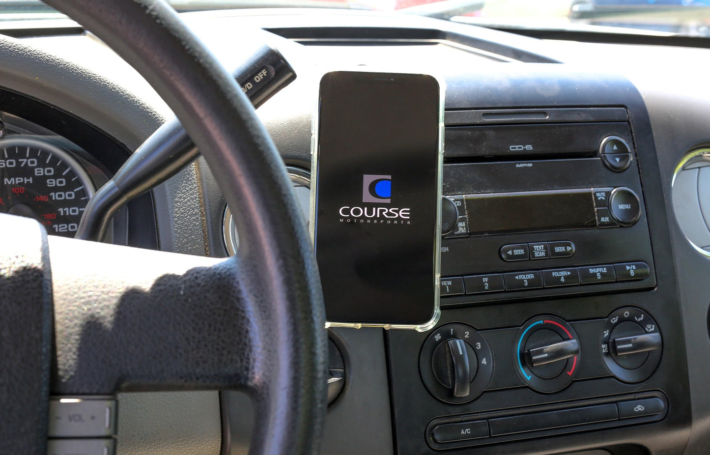 Course Motorsports DirectFit Phone Mount: Ford F-150 (2004-2008), Expedition (2007-2014) Magsafe Compatible Head - Non Charging Left or Right