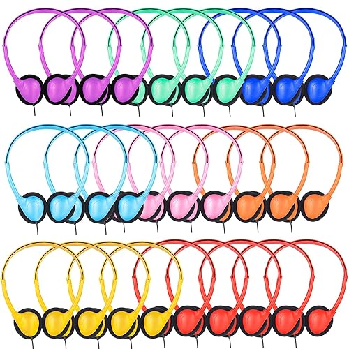 YFSFQS Classroom Kids Headphones Bulk 18 Pack for School Students Children Teen Boys Girls, Wholesale Bulk Headphones for Classroom Earphones 3.5mm…
