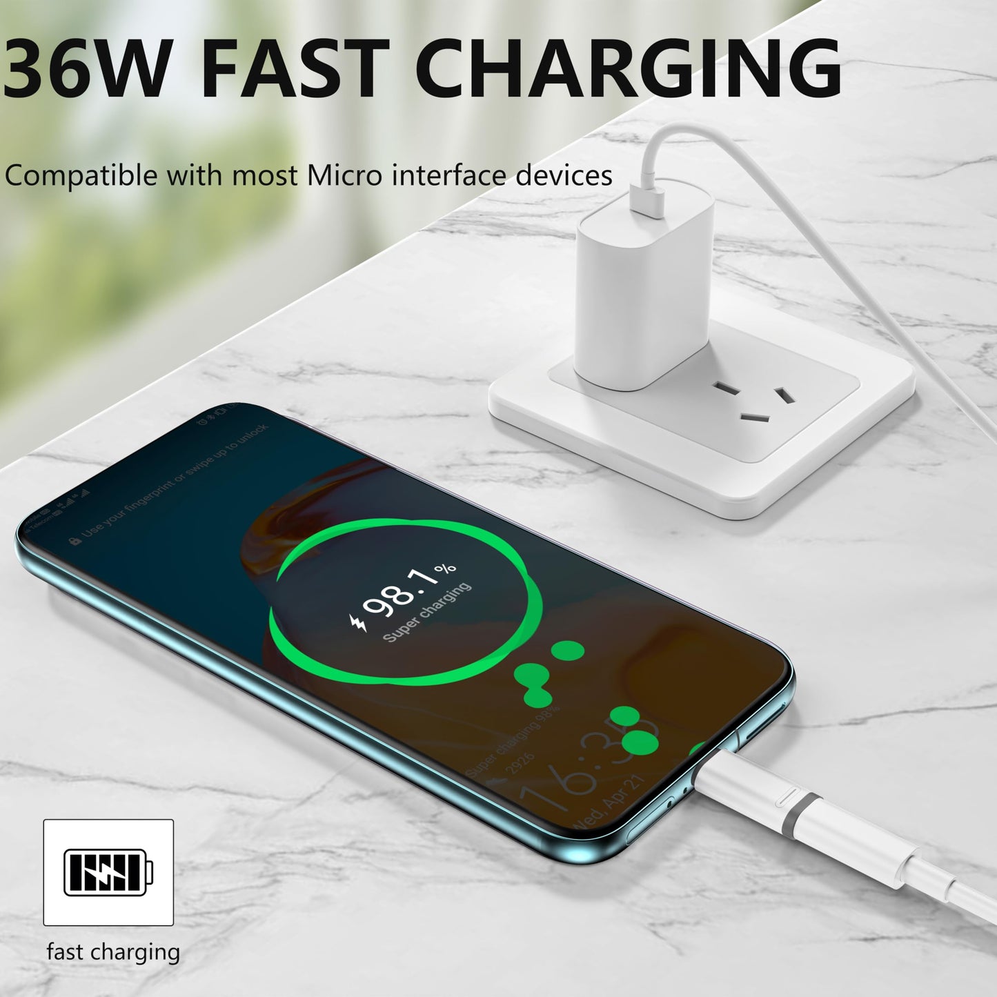 4-piece USB C to Micro adapter, supporting 18W fast charging and data transfer. The Micro to USB C adapter is suitable for Micro interface devices…