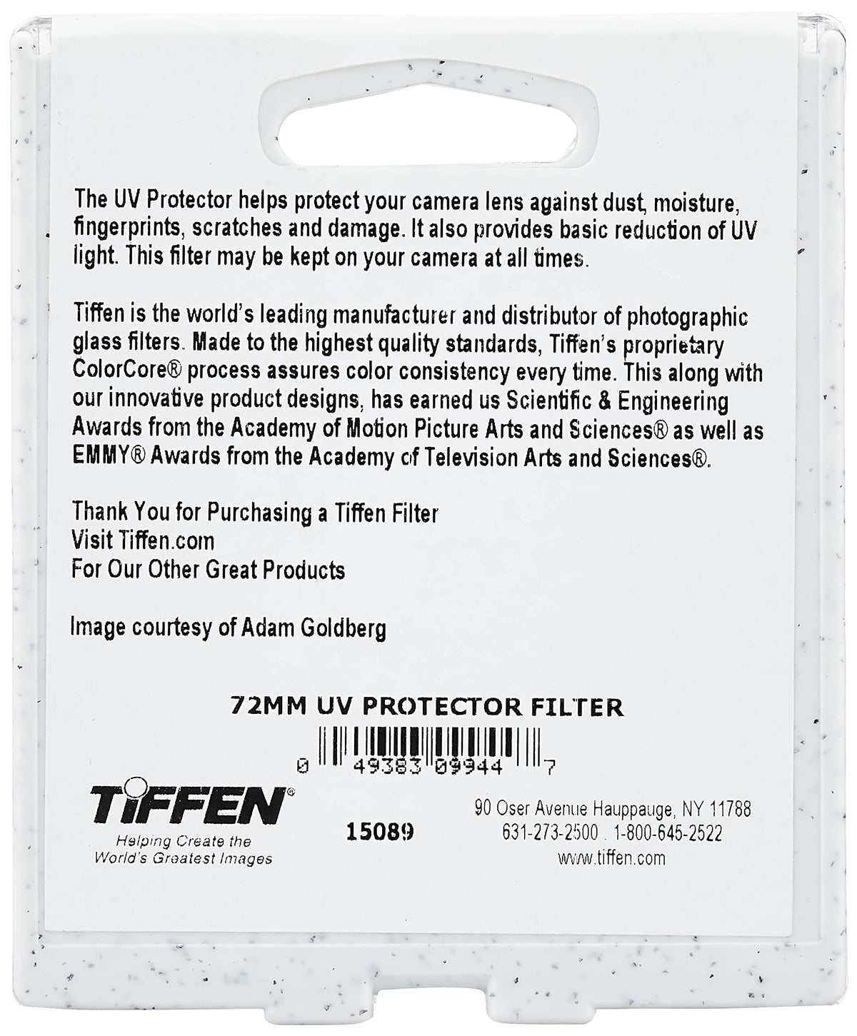 Tiffen 72UVP Slim 72mm UV Protection Filter for Camera Lens, Clear Optical Glass, Impact Resistant