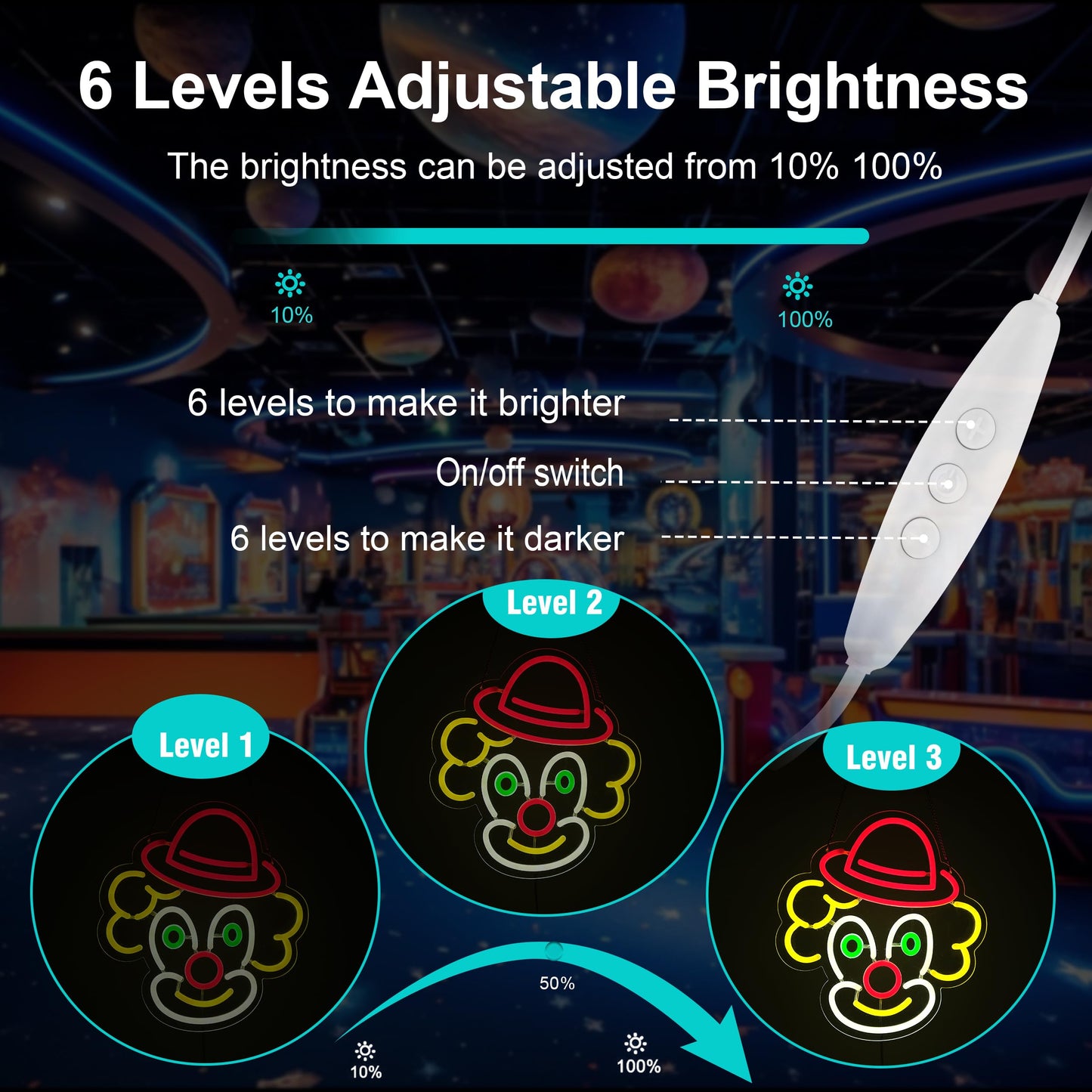 Clown Neon Sign Art Wall Lights for Beer Bar Club Bedroom Hotel Pub Cafe Wedding Birthday Party Gifts