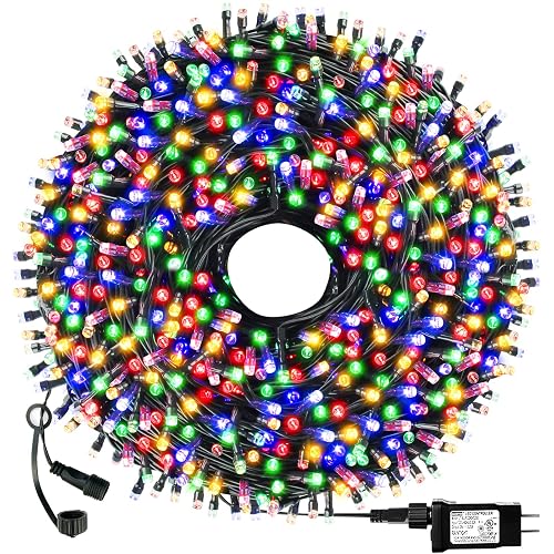 OUTYLTS Christmas String Lights End-to-End Plug 8 Modes 108FT 300 LED IP55 Outdoor Waterproof UL Certificated Indoor Fairy Lights Garden Wedding