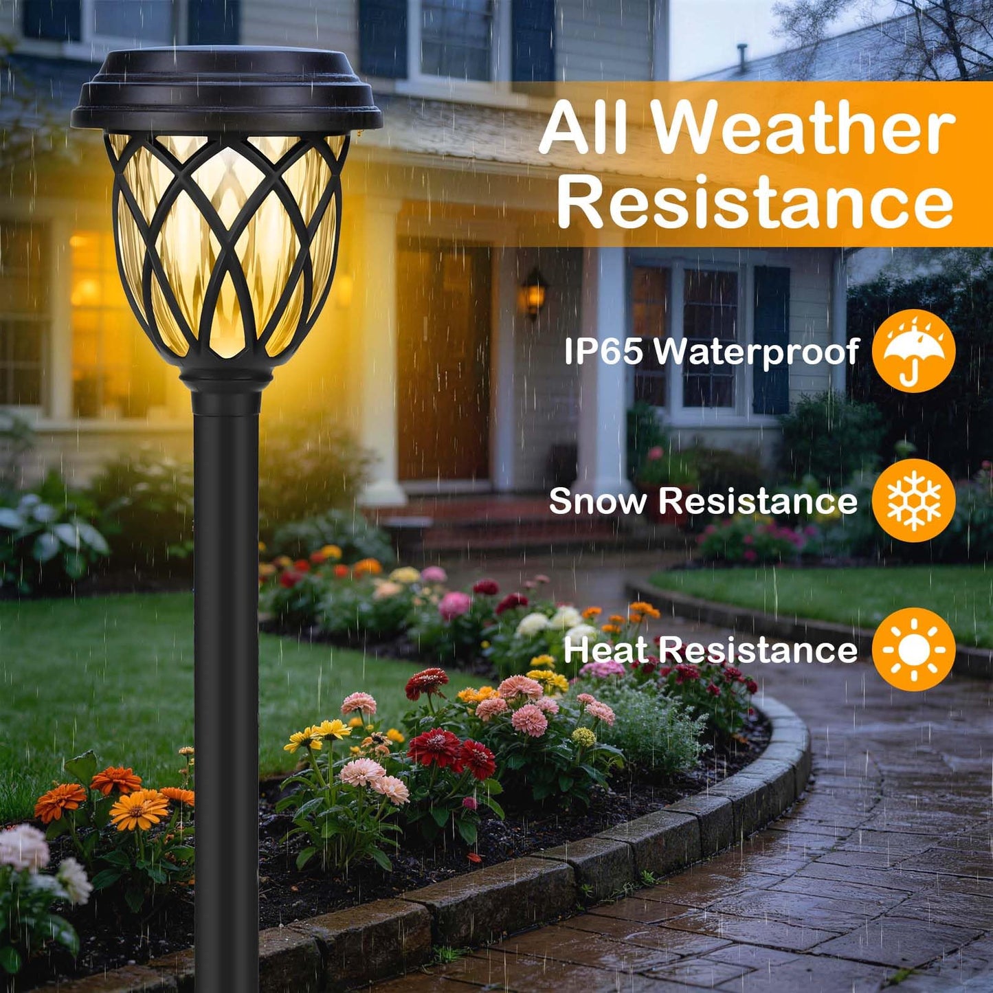 ruhotili Solar Lights Outdoor 12 Pack Solar Garden Lights Waterproof IP65 Solar Landscape Lights Solar Pathway Lights for Patio, Yard, Driveway