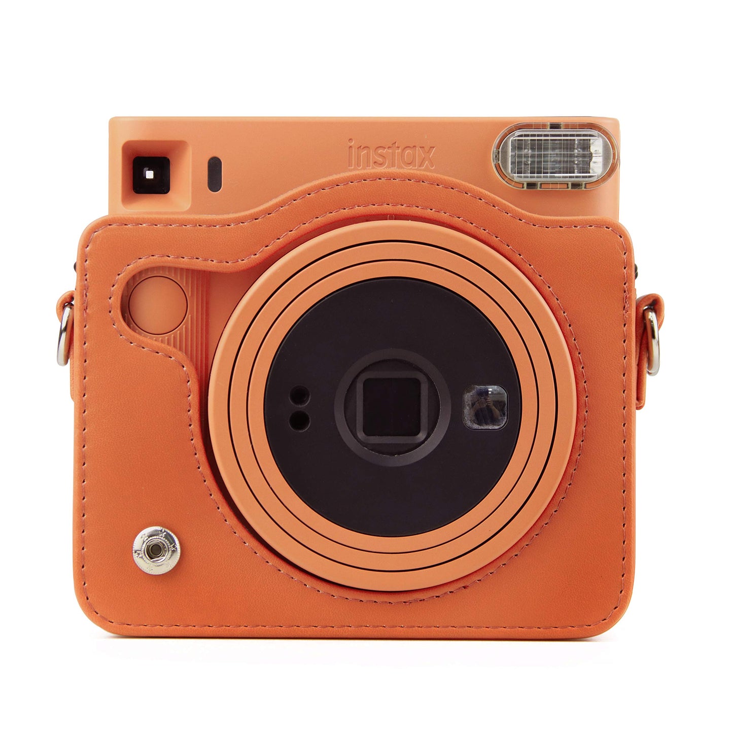 Epicgadget Case for Fujifilm Instax Square SQ1 Camera, PU Leather Compact Case Bag with Adjustable Shoulder Strap for Fuji Film instax SQ1 (Terracotta