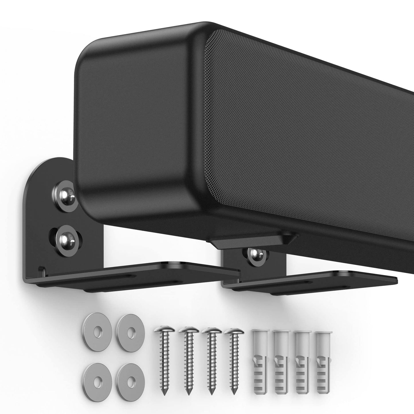 HomeMount Universal Soundbar Wall Mount - Adjustable Sound bar Mounts Mounting Shelf Stand Bracket for Fire TV/Samsung/TCL Channel Home