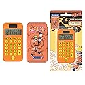 Lexibook, Naruto, Pocket Calculator with Protection Cover, Conventional and Advanced Calculator Functions, Battery and Solar-Powered, Orange, C45NA