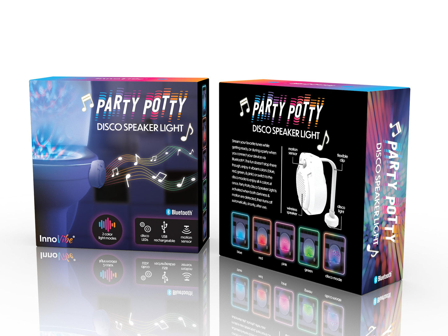 Toilet Disco Speaker, Motion Activated Light, Turn Your Late Night Bathroom into an Awesome Experience, 4 Awesome Lights to Optimize Your Fun