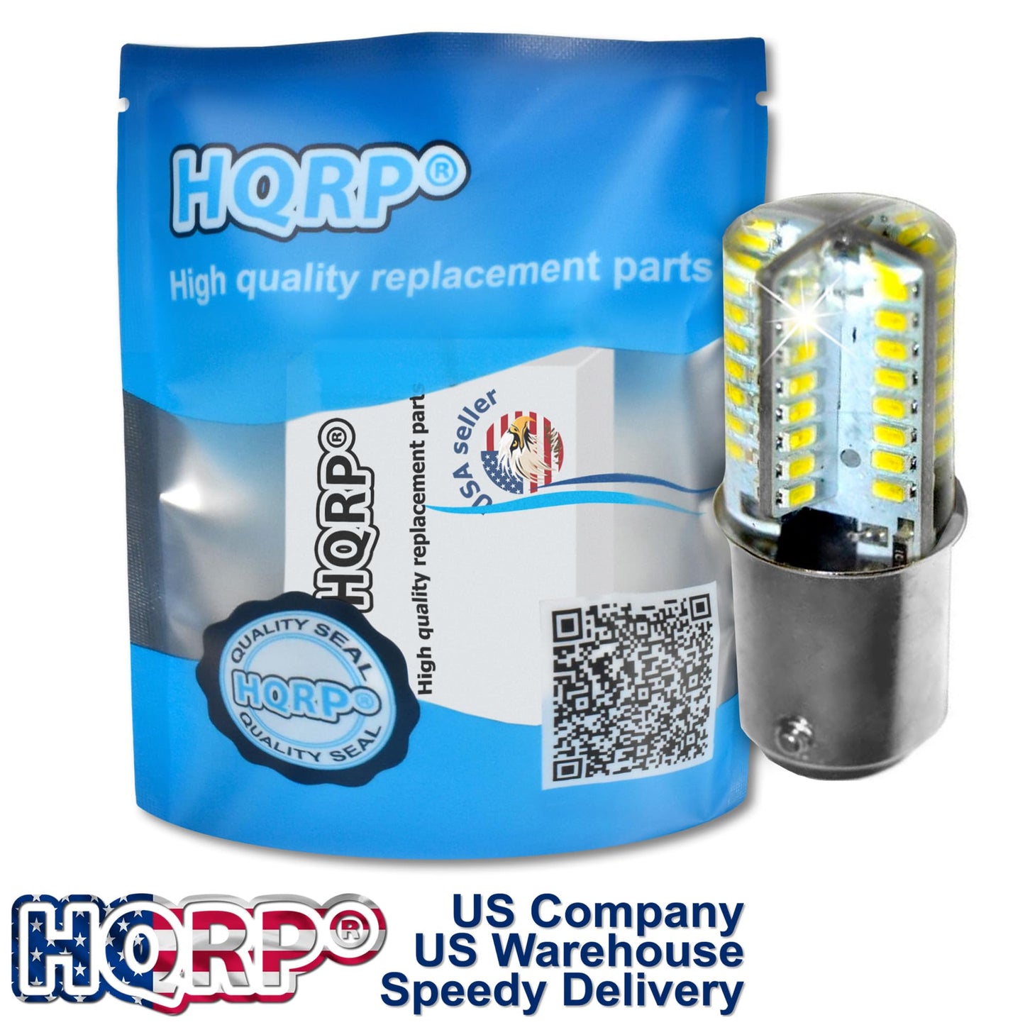 HQRP 110V LED Light Bulb Warm White Compatible with Kenmore (Sears) 385.12714/385.12781/385.12812/385.12912/385.12916/385.14052/385.15008 Sewing