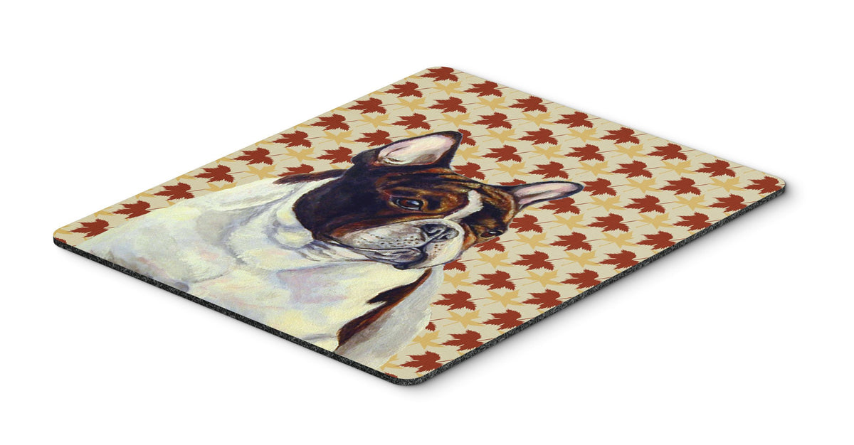 Caroline's Treasures LH9112MP French Bulldog Fall Leaves Portrait Mouse Pad, Hot Pad or Trivet for Home Office Gaming Working Computers Laptop Mouse