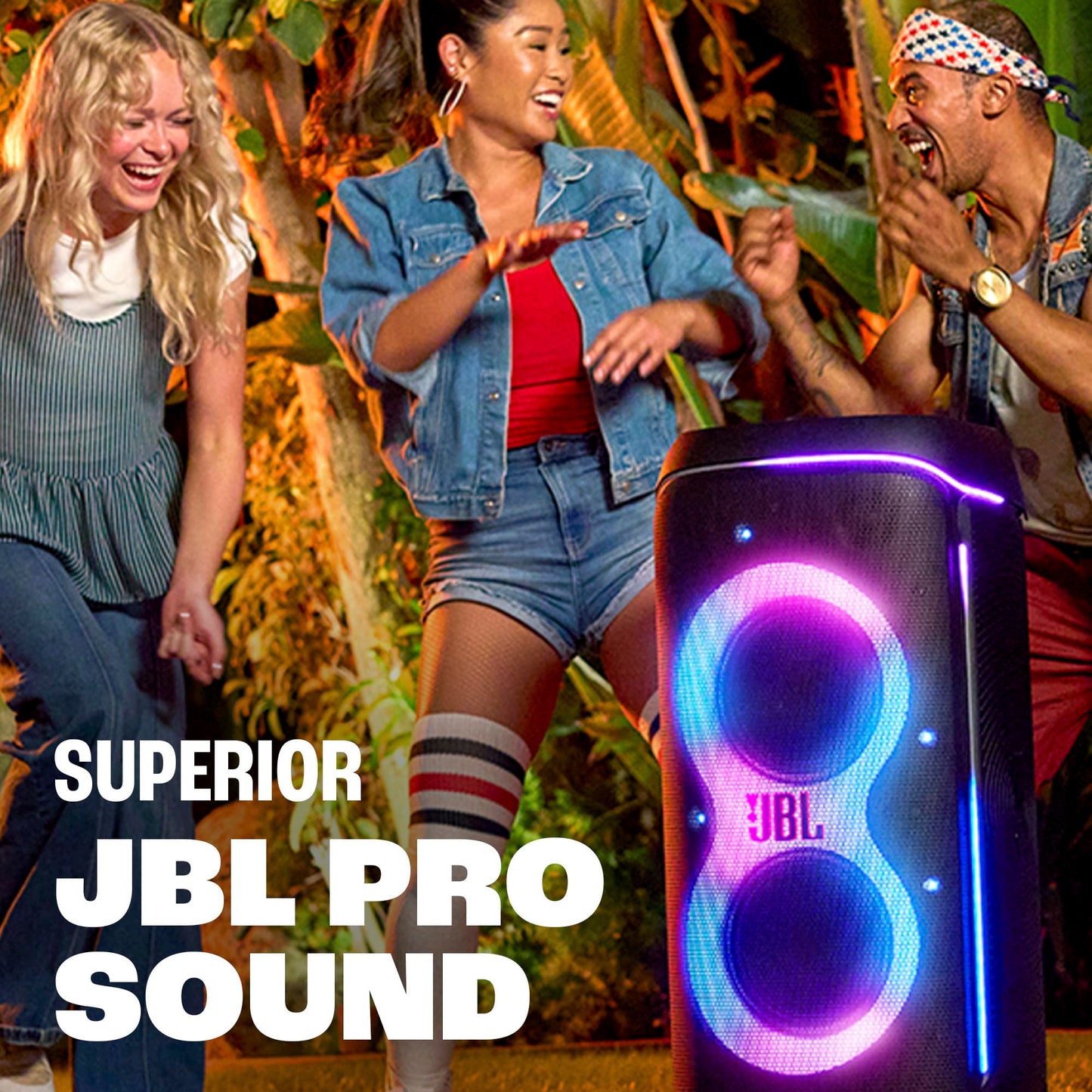JBL PartyBox 720 - Loudest Battery-Powered Party Speaker with Superior Pro Sound and a Futuristic lightshow, Up to 15 Hours Playtime & IPX4 Splash