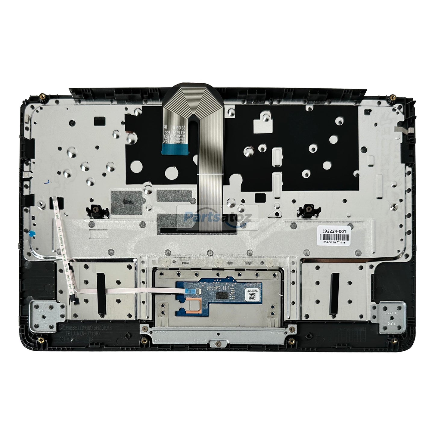 Rinbers Laptop Palmrest Upper Case Top Cover with US English Keyboard Touchpad Assembly Replacement for HP Chromebook 11 11A G6 EE L92224-001