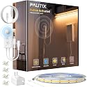 PAUTIX COB LED Strip Lights 2700K Warm White,Motion Sensor LED Lights,Dimmable 24V Motion Activated LED Strip Light,20ft Super Bright with Dual