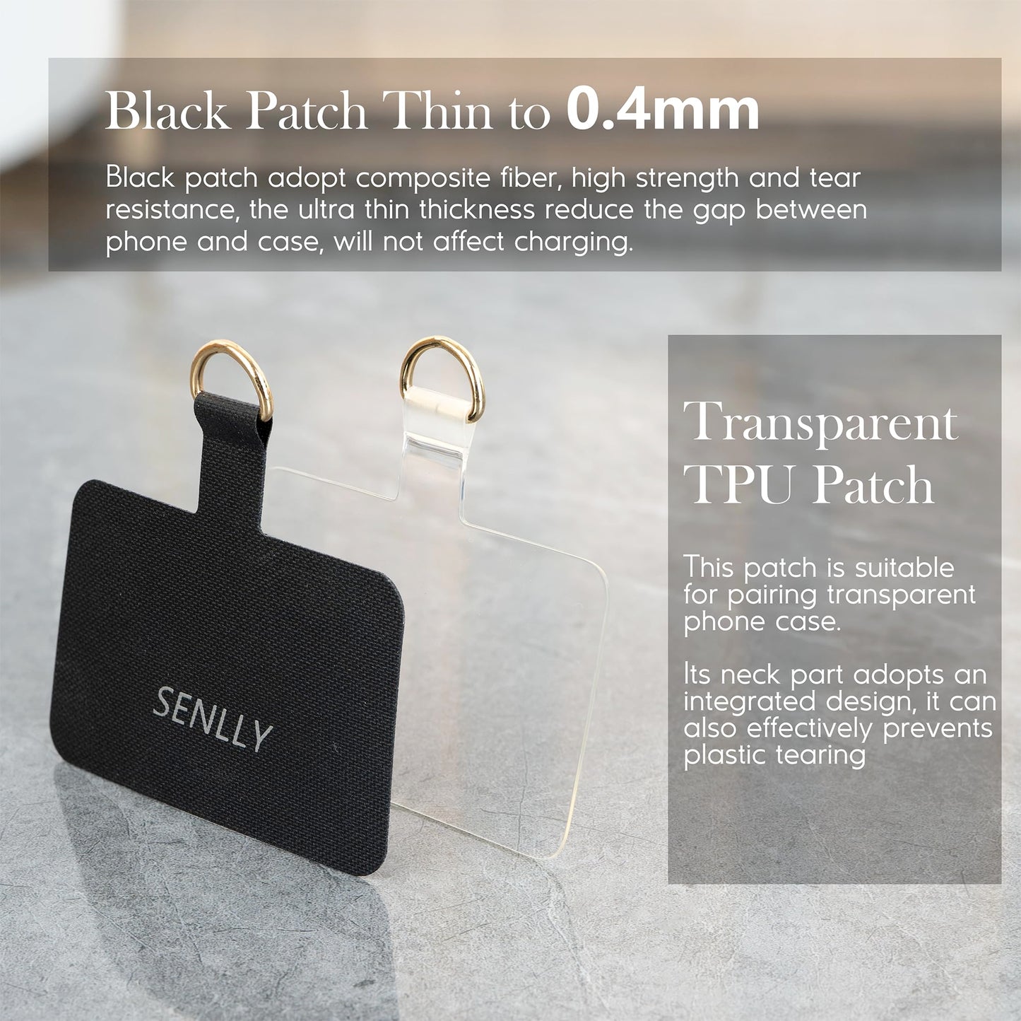 SENLLY Adjustable Cell Phone Lanyard with Ultra Thin Patch, Universal Neck Strap Compatible All Smartphone