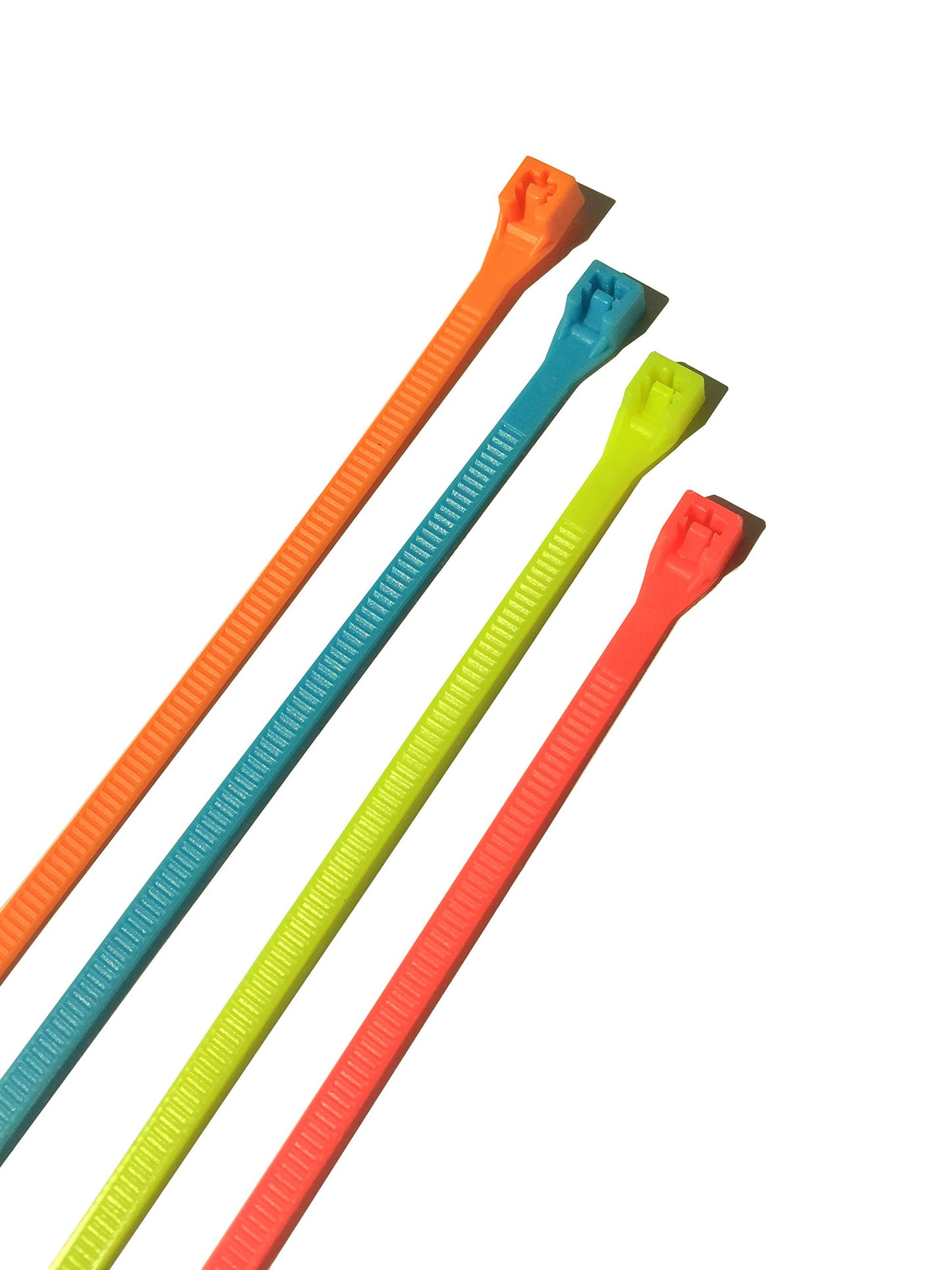 Gardner Bender 46-308FST Assorted Cable Ties, 8 inch, 75 lb, Electrical Wire and Cord Management, Nylon Zip Tie, 100 Pk, Fluorescent Blue, Green