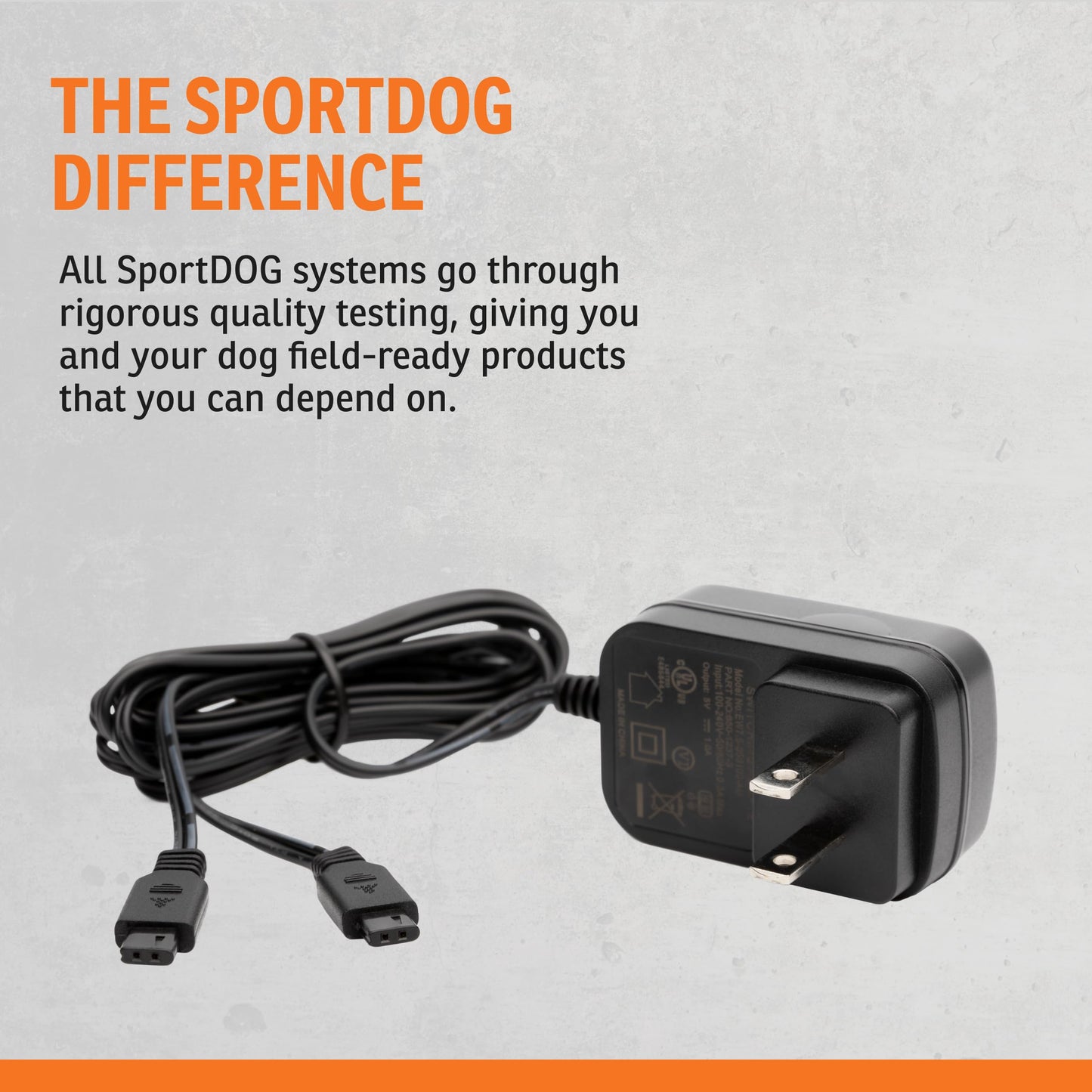 SportDOG Charging Adaptor for SD-425X Family & 825X Remote Trainer Systems - Flexible Positioning, Long Power Cord & Dual Charging Design