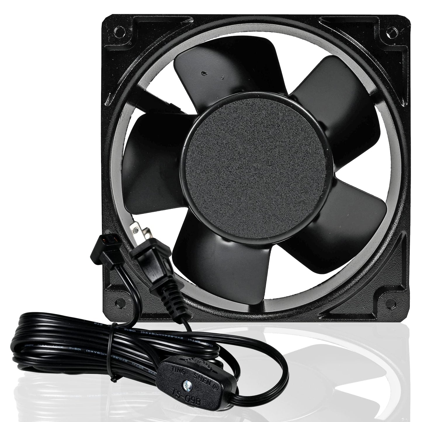Firewood Racks&More Super Quiet Air Cooling Doorway Corner Fan | Room-to-Room Minuteman | Button Controller | Ideal for Mounting to Transfer Heat