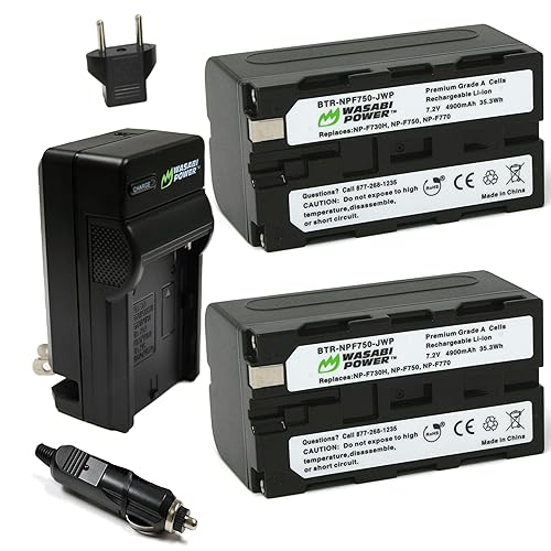 Wasabi Power Battery for Sony NP-F730, NP-F750, NP-F760, NP-F770 (4900mAh) and Sony DCR-VX2100, DSR-PD150, DSR-PD170, FDR-AX1, HDR-AX2000, HDR-FX1