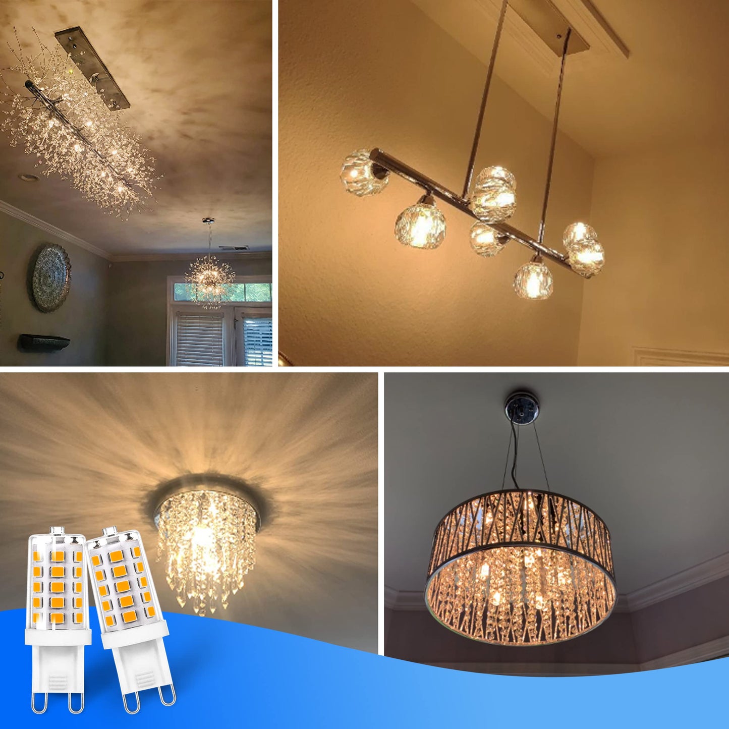 G9 LED Bulb Dimmable 5W 2700K Soft Warm White 40 Watt Equivalent, 6 Pack