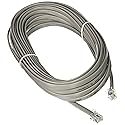 C2G 08133 RJ12 Modular Telephone Cable, Silver (25 Feet, 7.62 Meters)