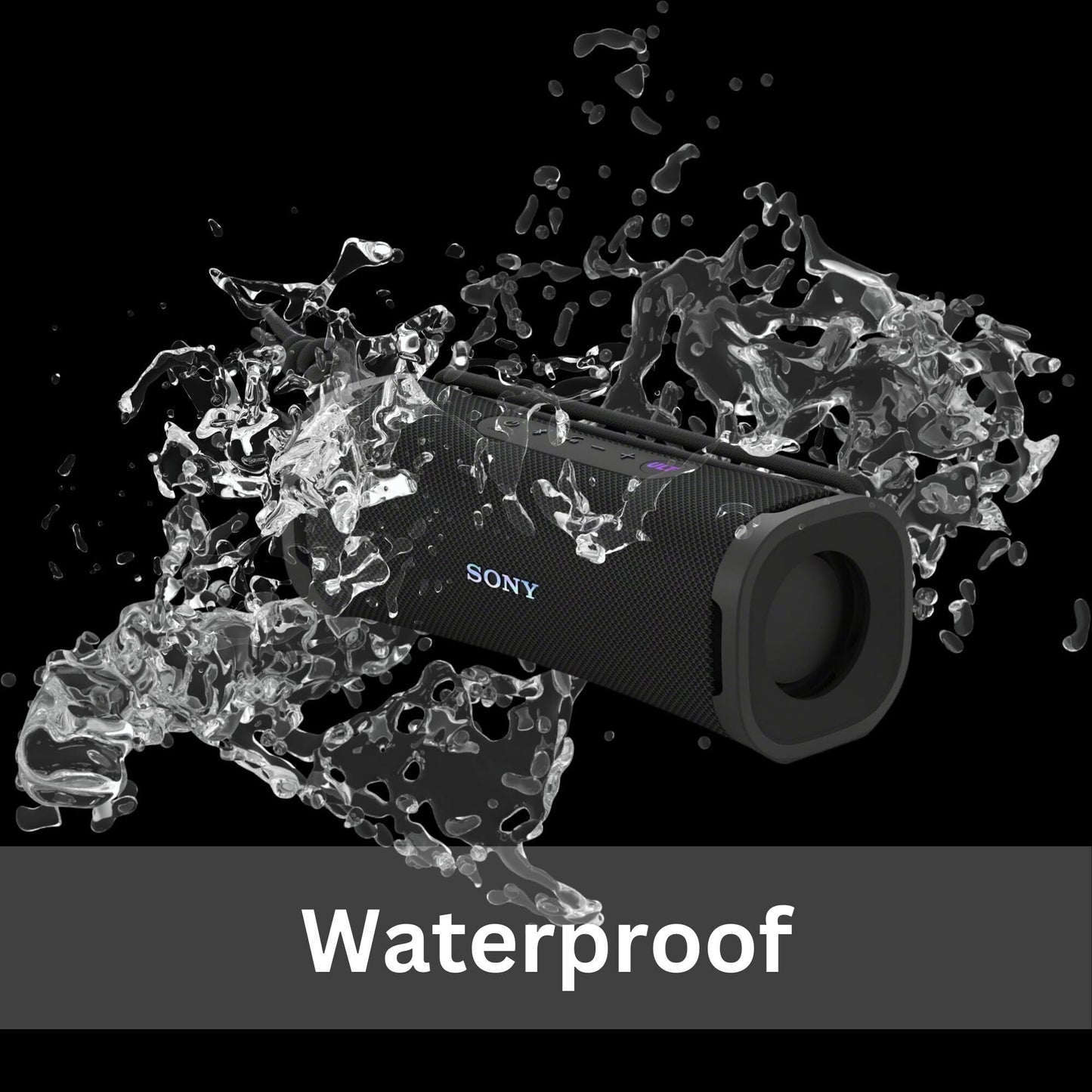 Sony ULT Field 1 Bluetooth Wireless Portable Speaker with Echo Canceling Technology (Black) Bundle with 12kN Heavy Duty Carabiner with Locking Clip
