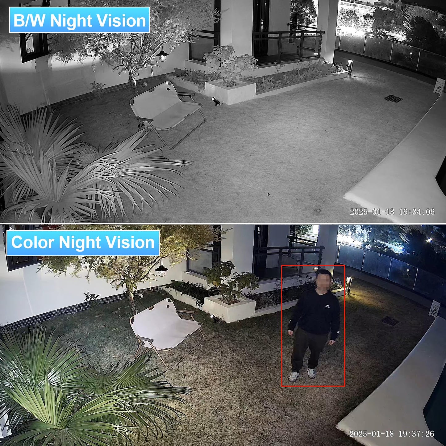 INNOSECU 4MP Bullet IP PoE Camera Outddor, Smart Dual Light Security Camera, Color Night Vision, Built-in Two-Way Audio, 2.8mm Lens 110?, Waterproof