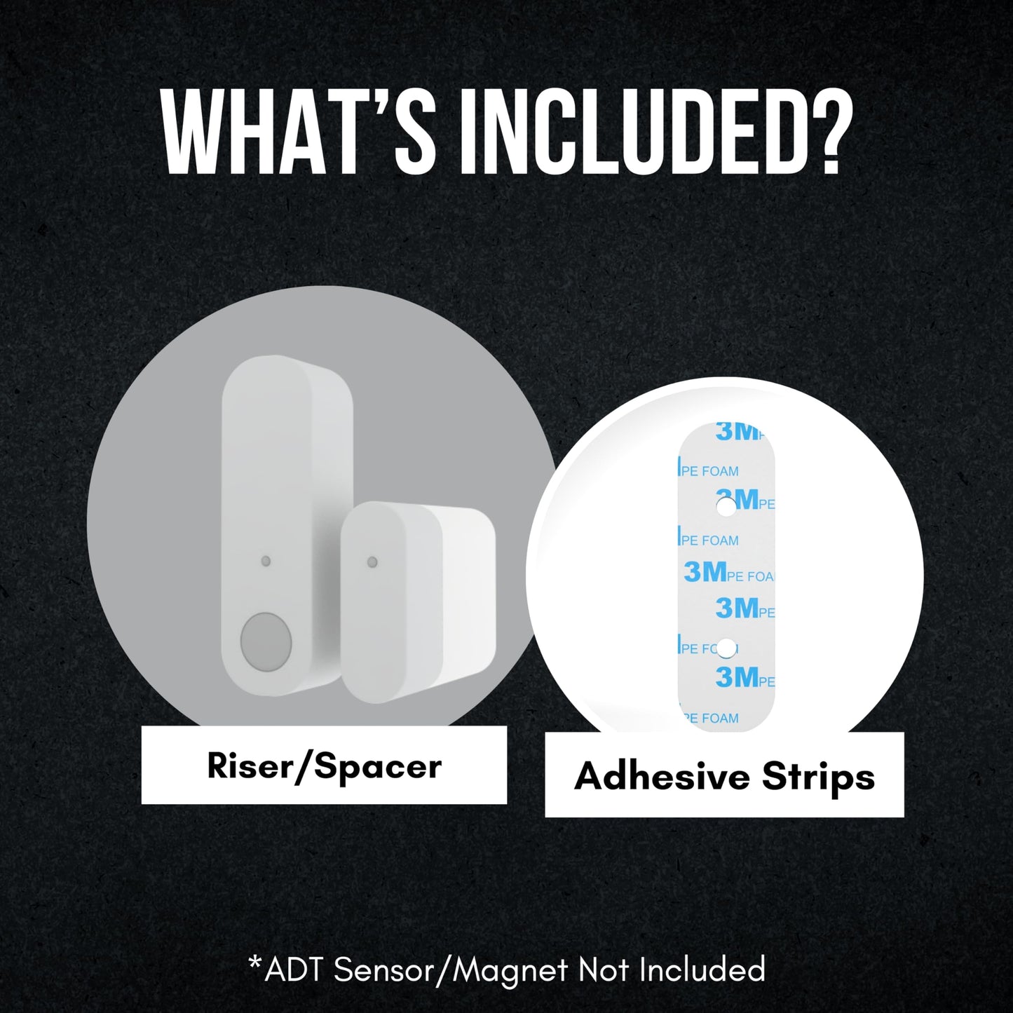 Magnet Riser Compatible with ADT | Contact Spacers with 3M Adhesive | DIY Wireless Home Security Accessories - Device/Magnet Not Included (1/4 inch)
