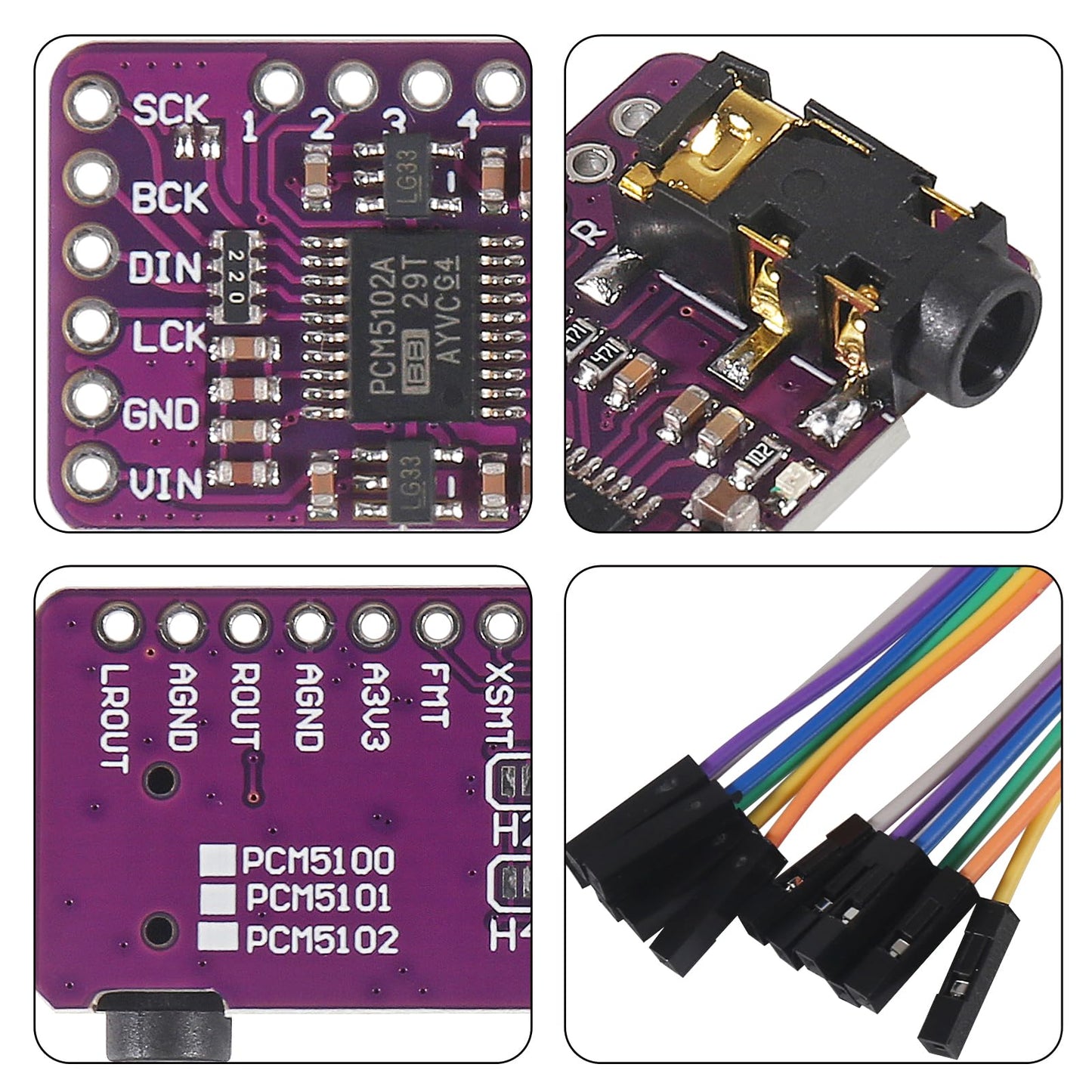 PCM5102 Interface I2S IIS Decoder Module Lossless Digital Audio Digital to Analog Converter for Arduino for Raspberry Pi