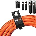 Iron Forge Cable Extension Cord Wrap Organizer, 12 Piece Multi-Pack - 2 Pieces of Medium, Large, and XL Hook and Loop Hanger Wraps Up to 50 lbs