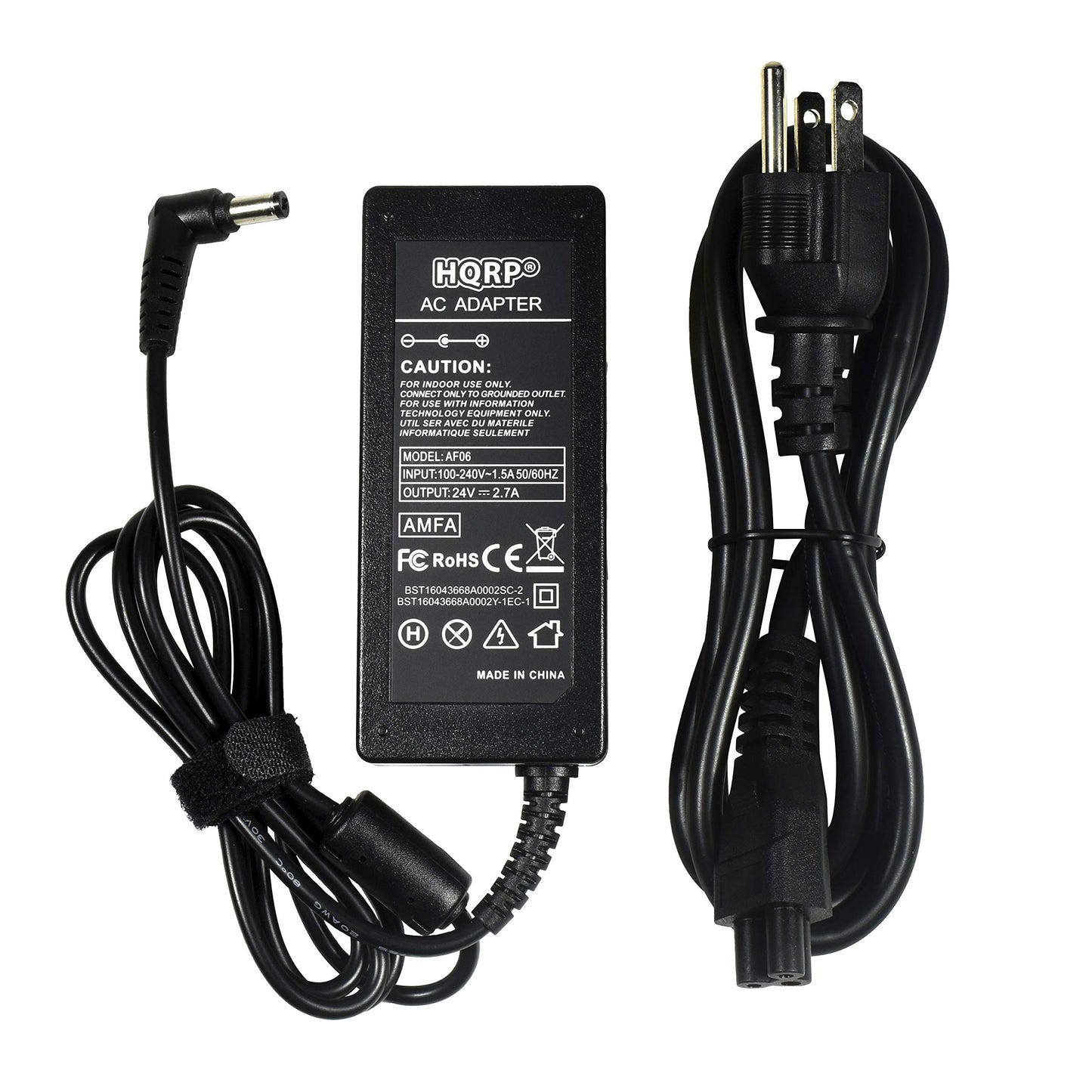 HQRP 24V AC Adapter Compatible with LG 19LE5300 22LE5300 22LE5500 26LE5300 26LE5500 HD LED LCD TV Television HDTV Power Supply Cord + HQRP Euro Plug…