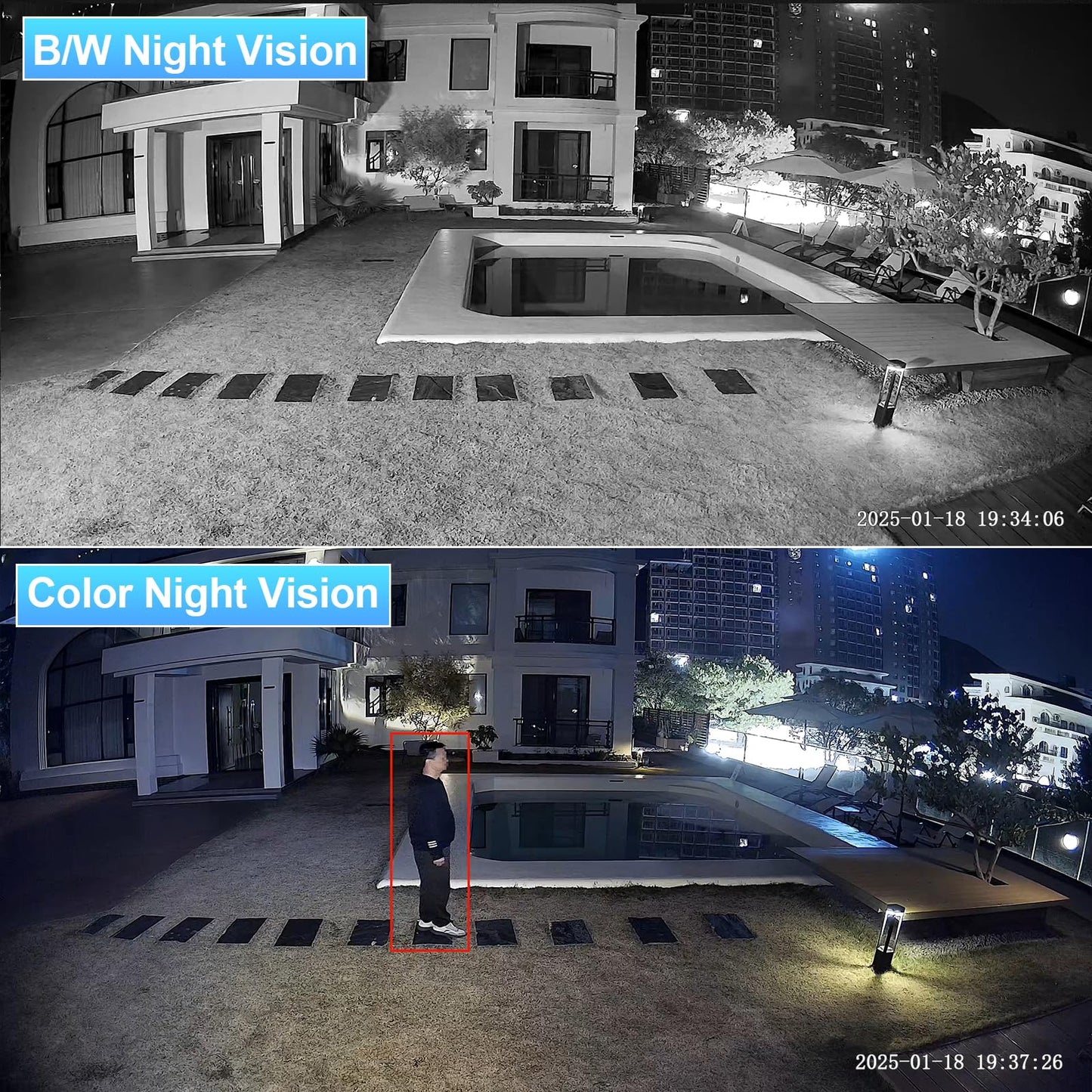 INNOSECU UltraHD 12MP AI IP PoE Camera @30fps, IP67 Outdoor Bullet Security Camera, Face Detection, Human and Vehicle Detection, Smart Dual Light