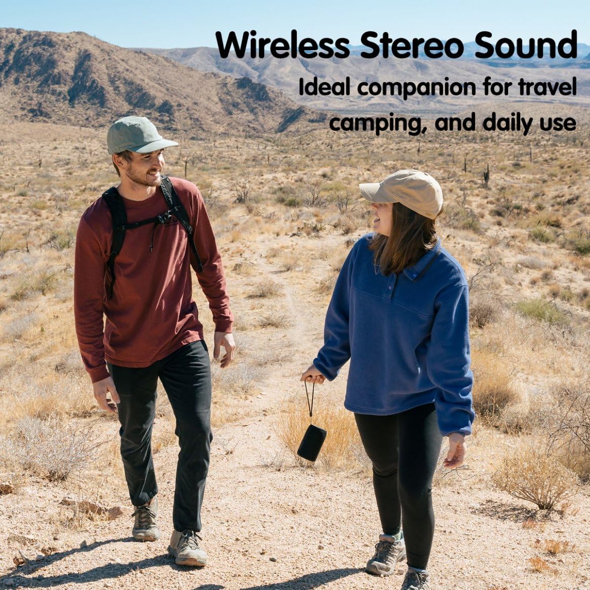 MusiBaby M68 Portable Bluetooth Speaker - Wireless Waterproof Sound for Home and Outdoor Use - Deep Bass, Dual Pairing, 24H Playtime, Compact Design