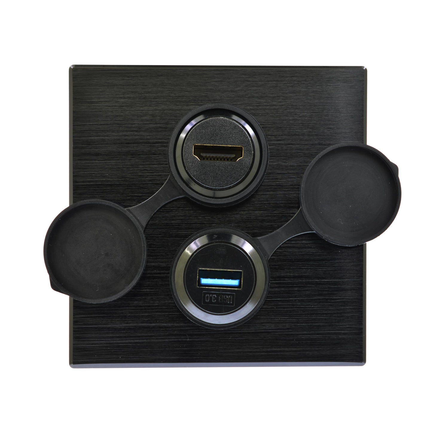 YiKaiEn HDMI Panel Mount Adapter 4K@60Hz - Female-to-Female Threaded Connector, with Anti-Loosening Gasket and Waterproof Cover, Ideal for Car