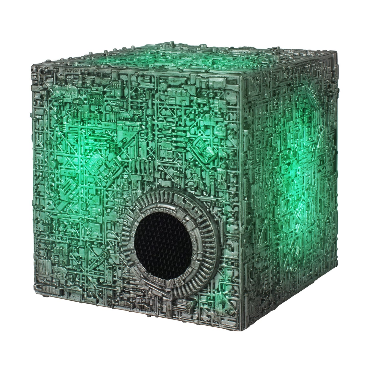 Star Trek Borg Cube Bluetooth Speaker with Green Illumination, Sound Effects & Borg Quotes - Memorabilia, Gifts, Gadgets, Collectibles for Star Trek