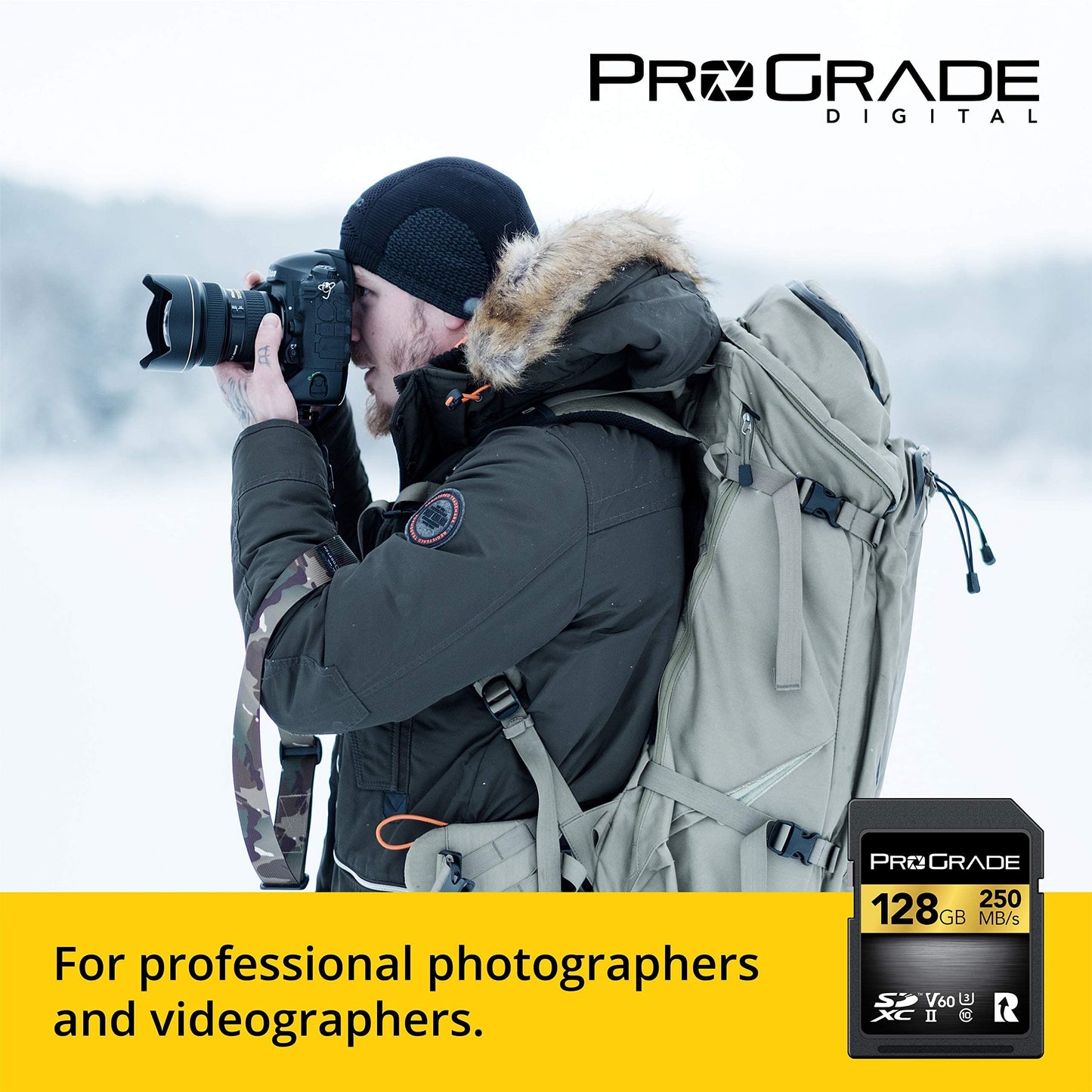 SD UHS-II 128GB Card V60 -Up to 130MB/s Write Speed and 250 MB/s Read Speed | for Professional Vloggers, Filmmakers, Photographers & Content Curators