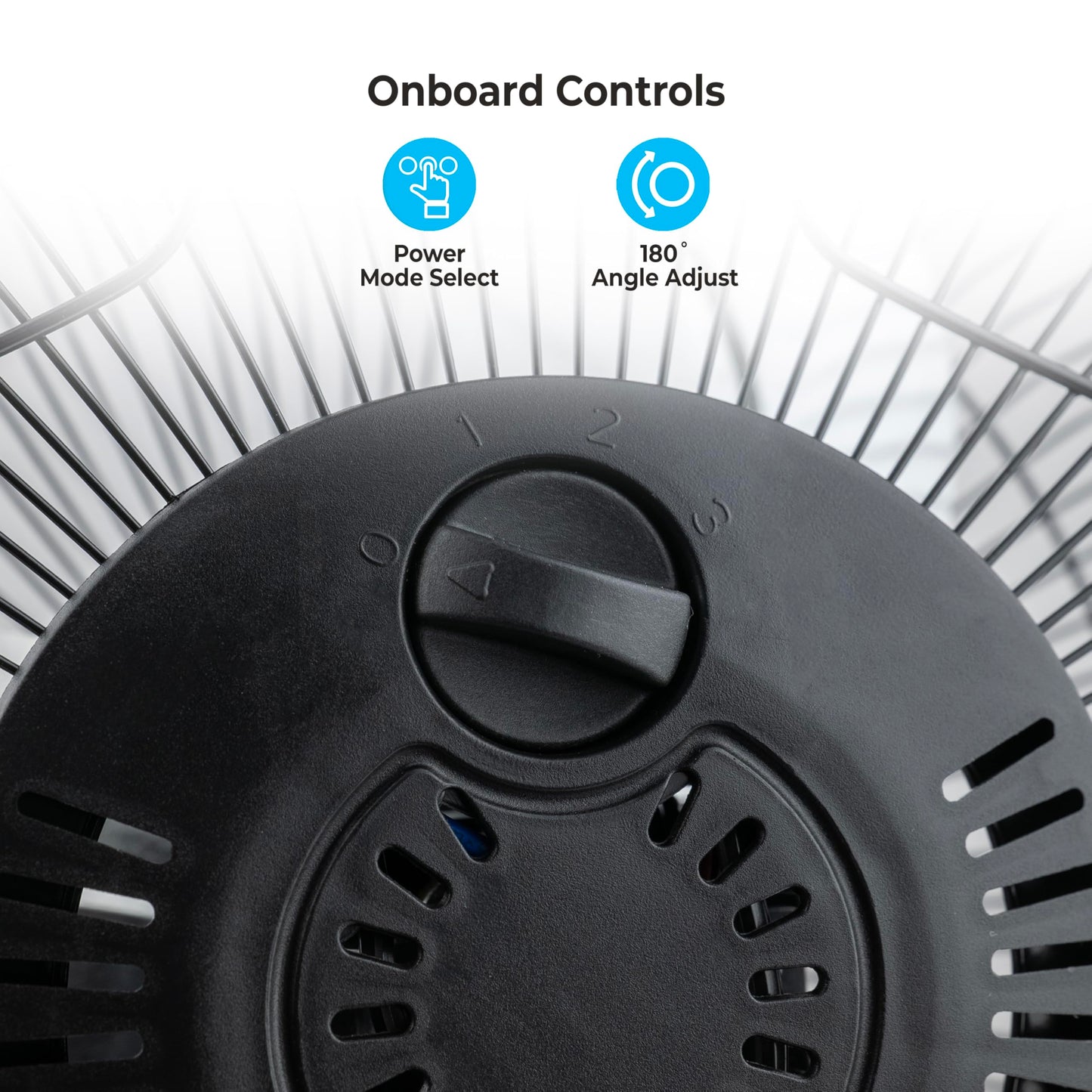 Comfort Zone 9 inch Cradle Fan, 3 Speed Floor or Table Fan with180 Degree Tilt, Metal Construction and Aluminum Blades, Carry Handle, Rubber Feet