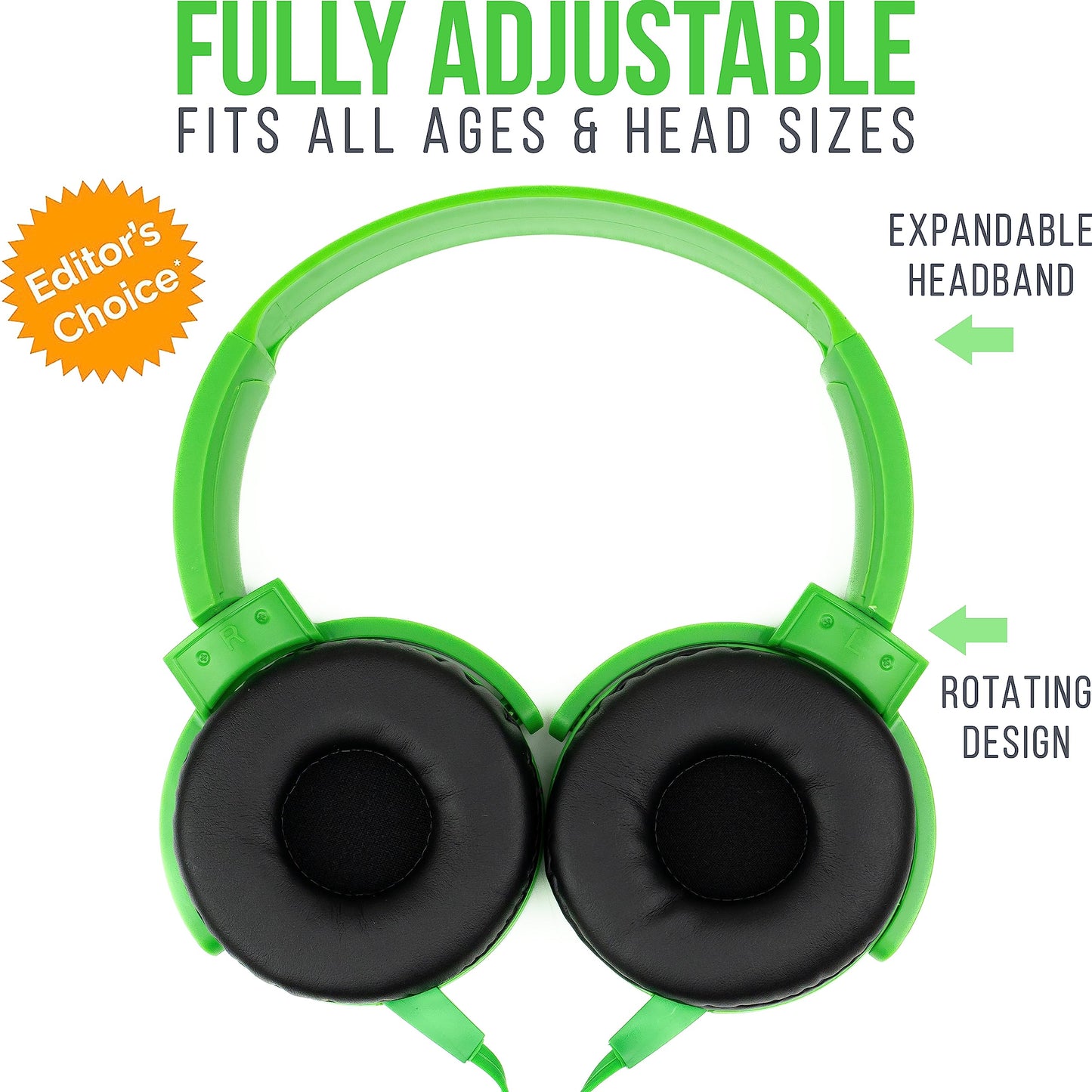 Barks Classroom Headphones (10 Pack, Mixed Colors) - On-Ear Premium Student Bulk Headphones: Perfect for Kids K-12, Schools & Class Sets (Colorful