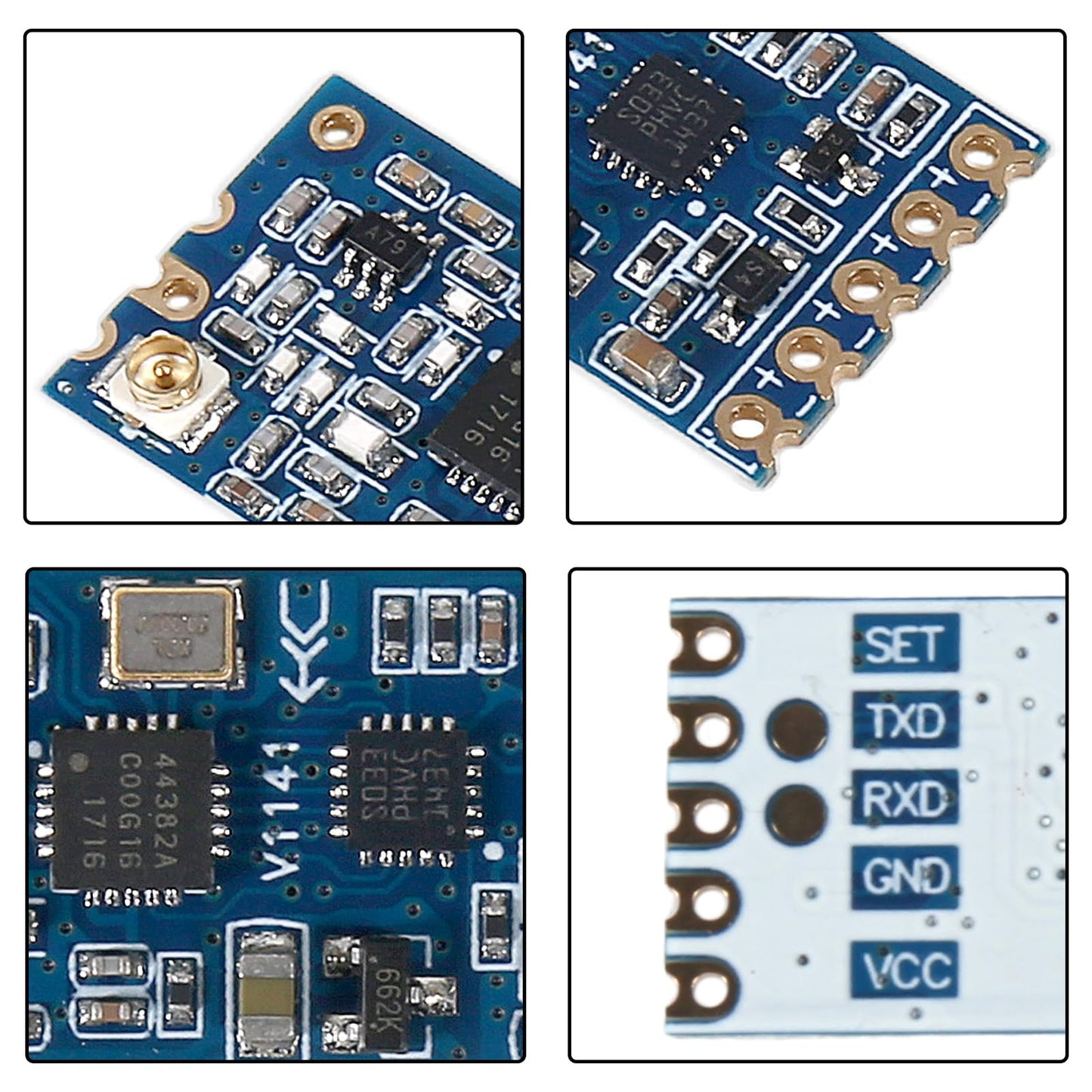 XIITIA 3pcs HC-12 433Mhz SI4463/SI4438 Wireless Serial Port Module 1000M Replace Bluetooth with Antenna