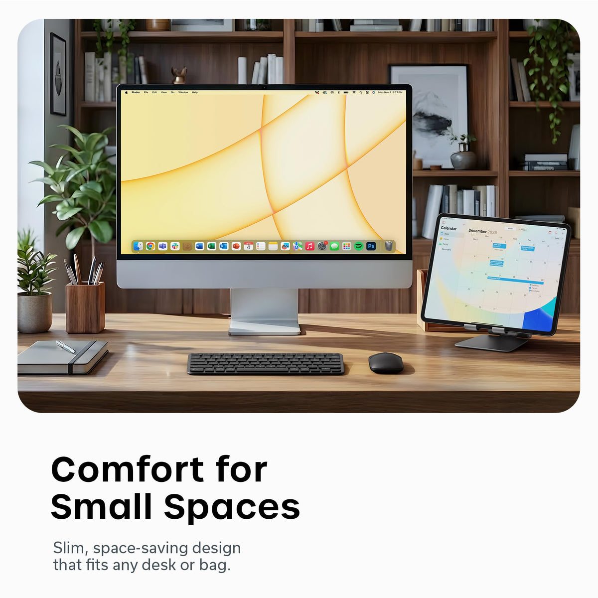 Satechi Slim EX1 Wireless Keyboard, 4-in-1 Connectivity, Space Black