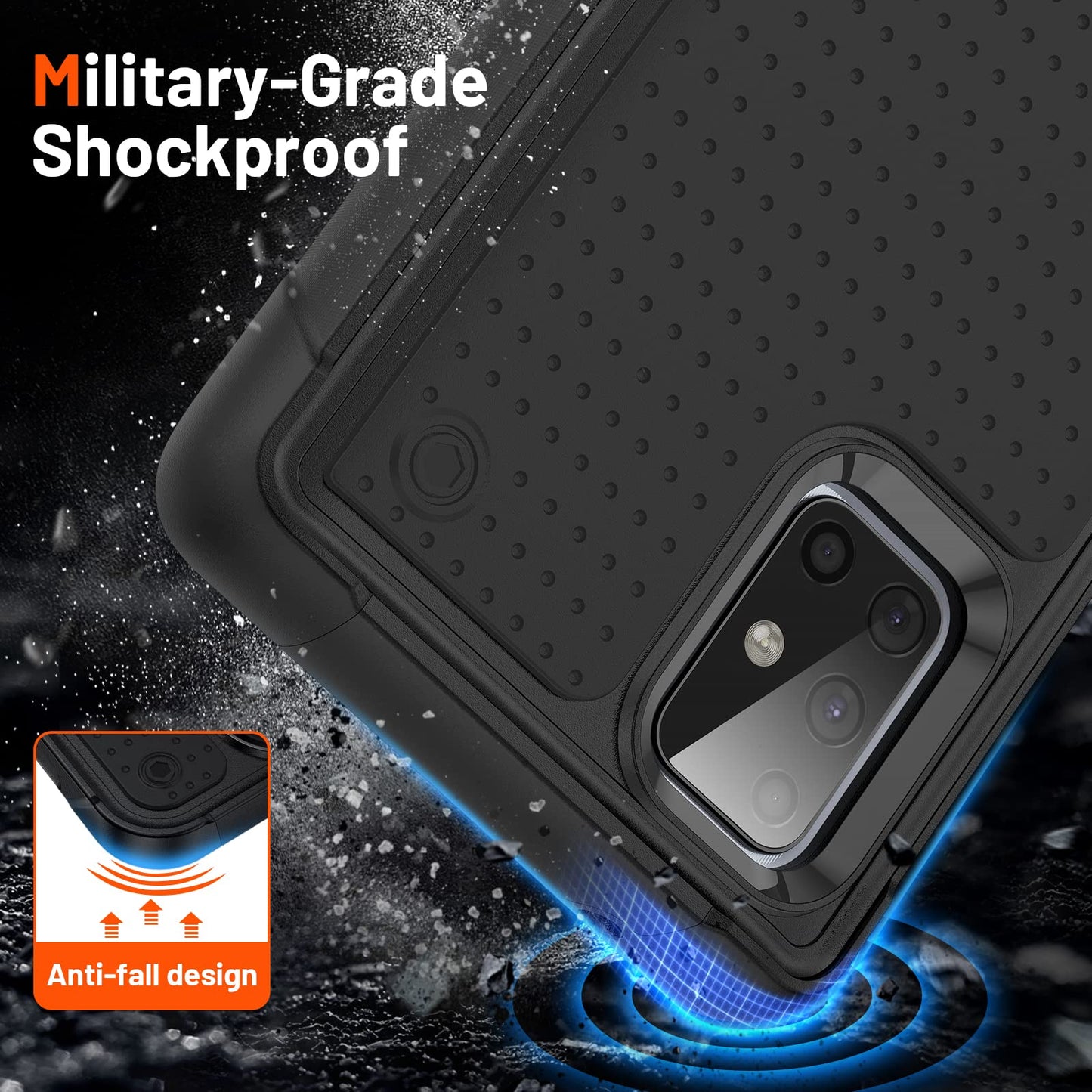 TORRTOWAY Designed for Samsung Galaxy A71 5G Case 2 in 1 Gift Militay Grade Drop Protective Rugged Heavy Duty Cover Shockproof Case for Galaxy A71 5G