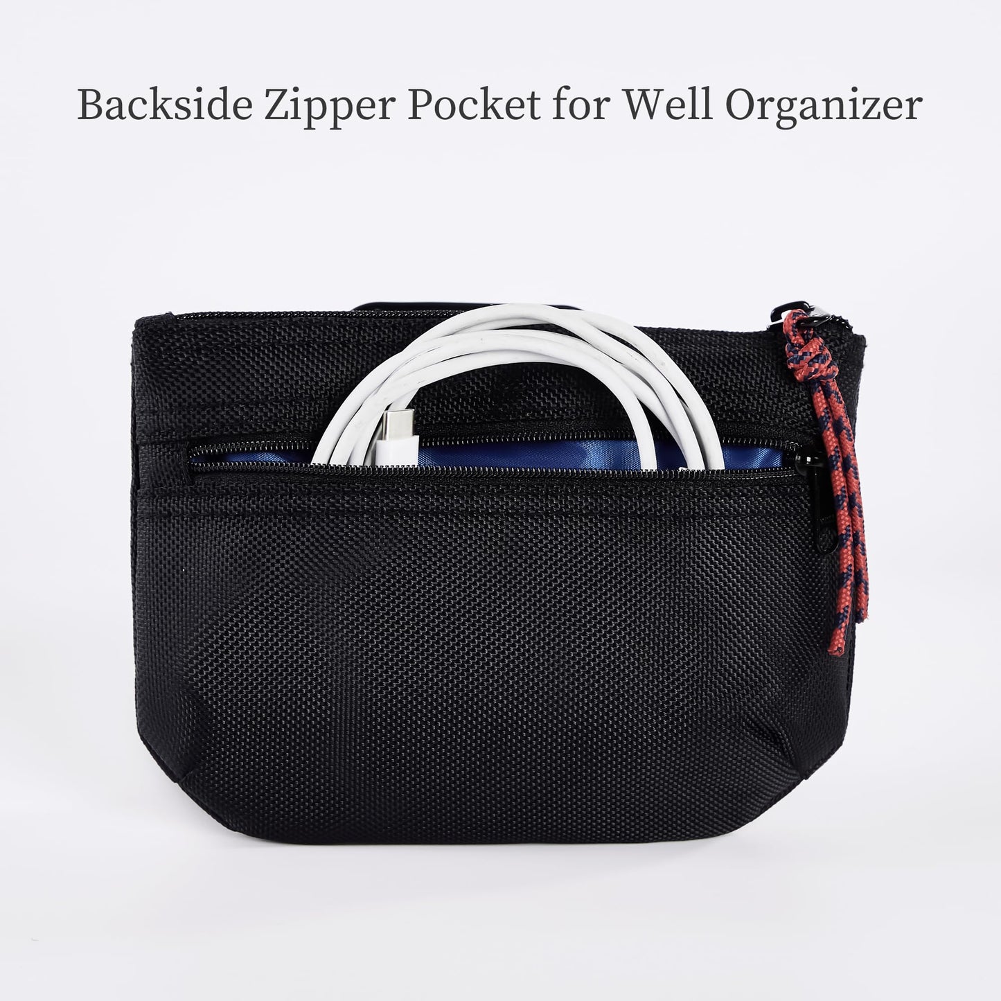 Rough Enough Small Tech Organizer Travel Case for Electronics Chargers and Cords, Cable Storage Bag, Everyday Carry, Blue