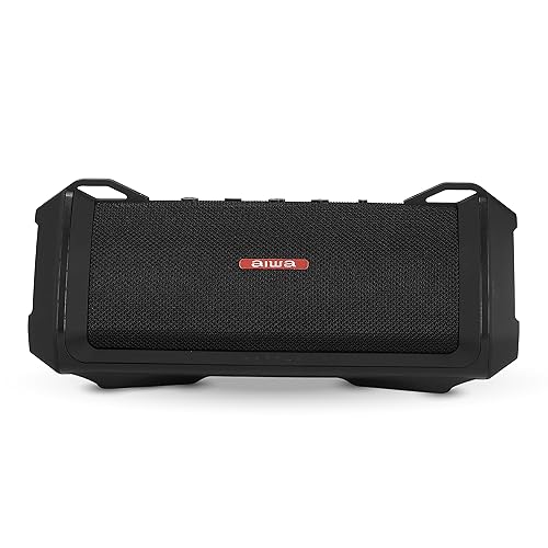 AIWA Exos-3 Waterproof Bluetooth Speaker, 60W Peak Power, 20-Hour Playtime, Stereo Sound, USB-C Charging, IPX7 Waterproof, Wireless Pairing, Perfect